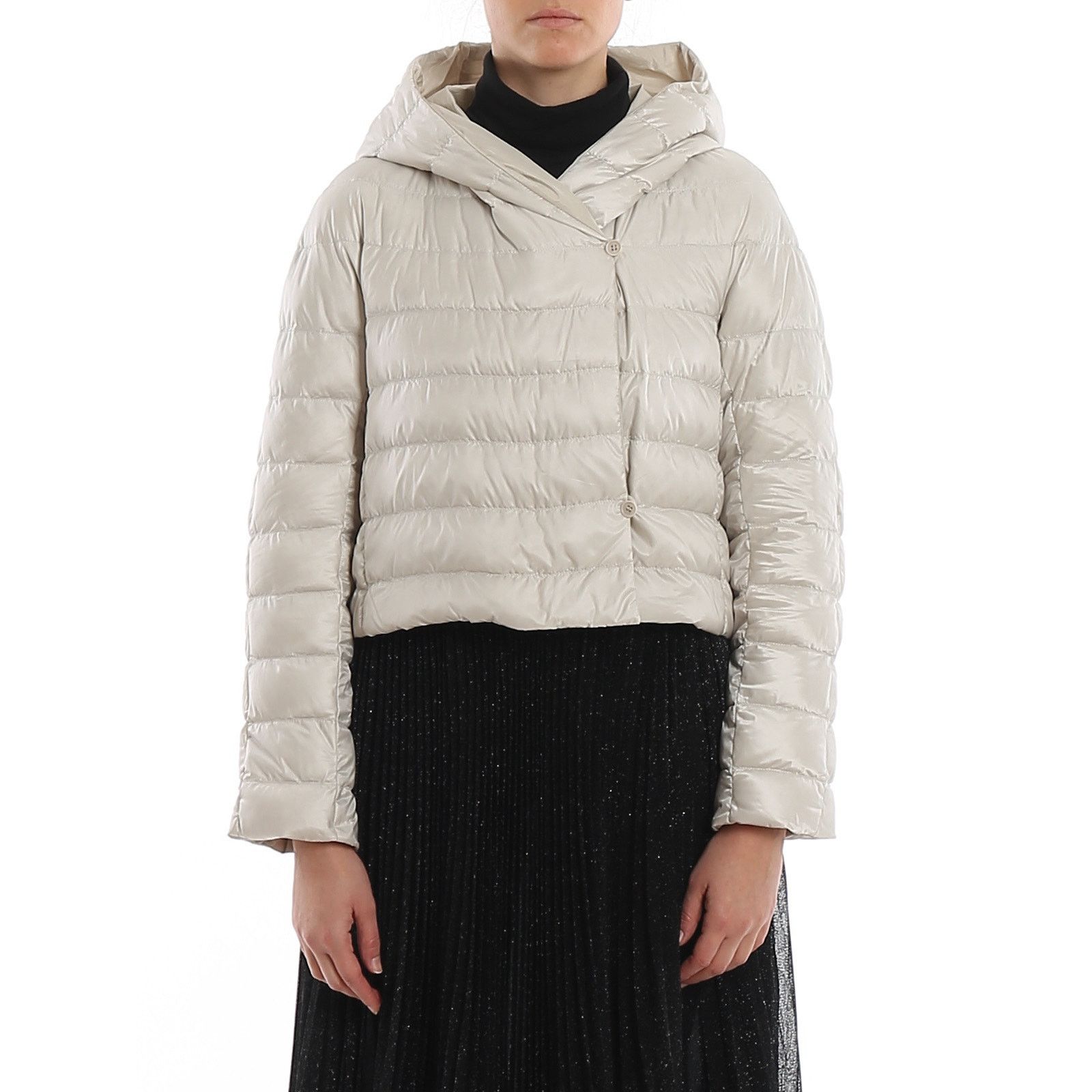 Max Mara Max Mara “B-soft” Cropped Puffer Jacket – Cream – Size IT 2 Size XS / US 0-2 / IT 36-38 - 3 Thumbnail