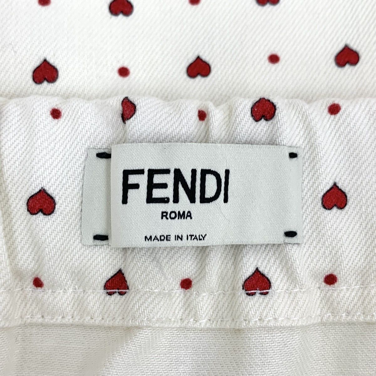 Fendi Fendi Beige All-over Heart Print Casual Mini Skirt K26WX Size 28" / US 6 / IT 42 - 5 Thumbnail