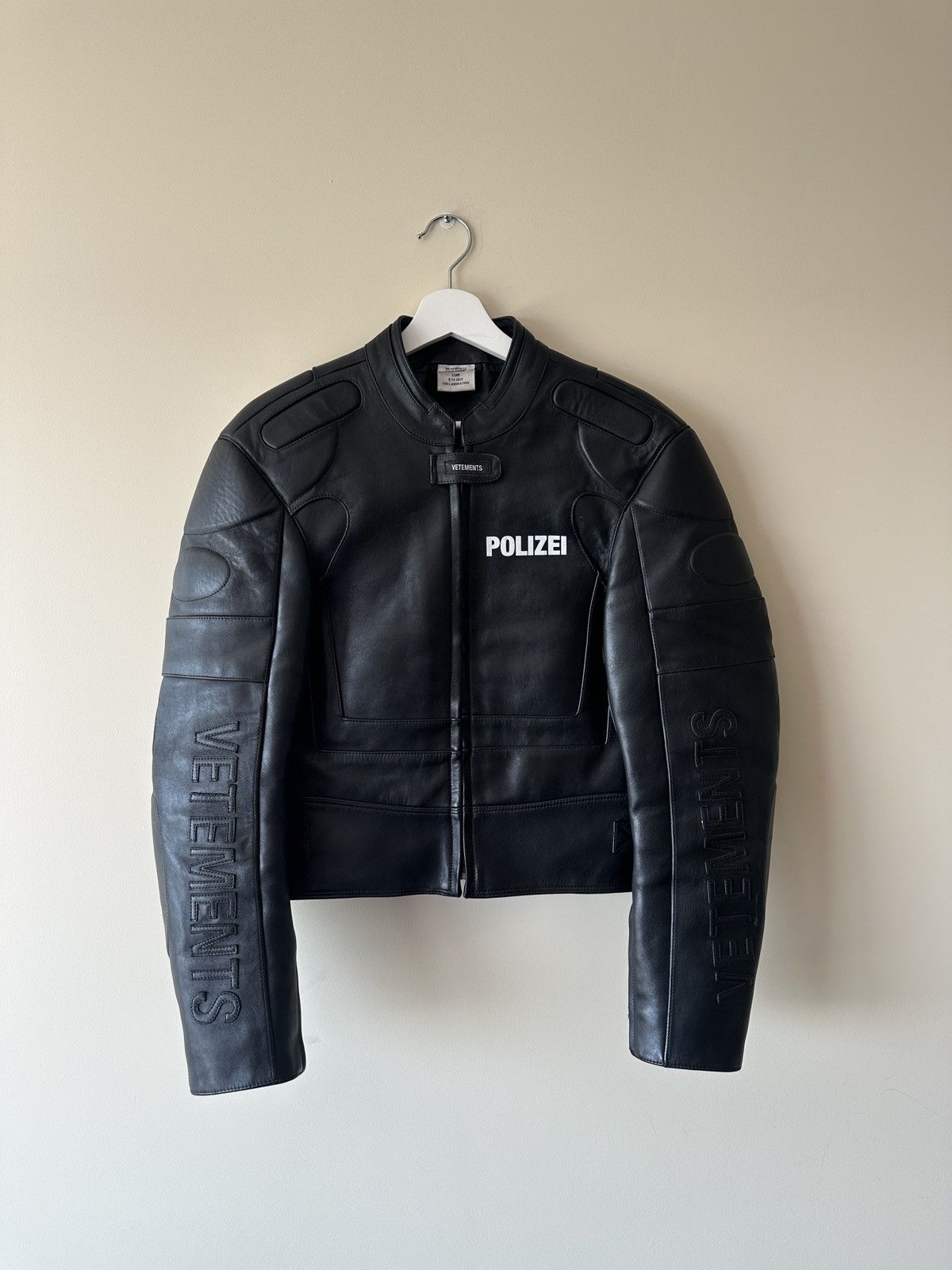 Vetements Vetements Polizei Leather Racing Jacket Grailed