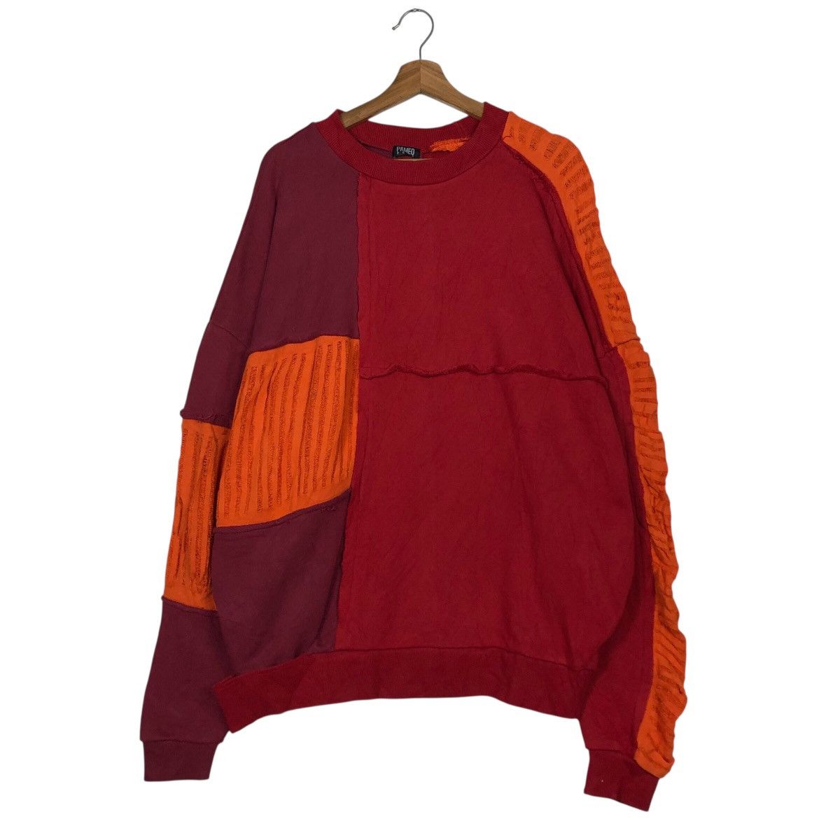 Japanese Brand 📌Vintage Sweatshirt PatchWork Design Pameo Pose Issey Miyake Size US M / EU 48-50 / 2 - 2 Thumbnail