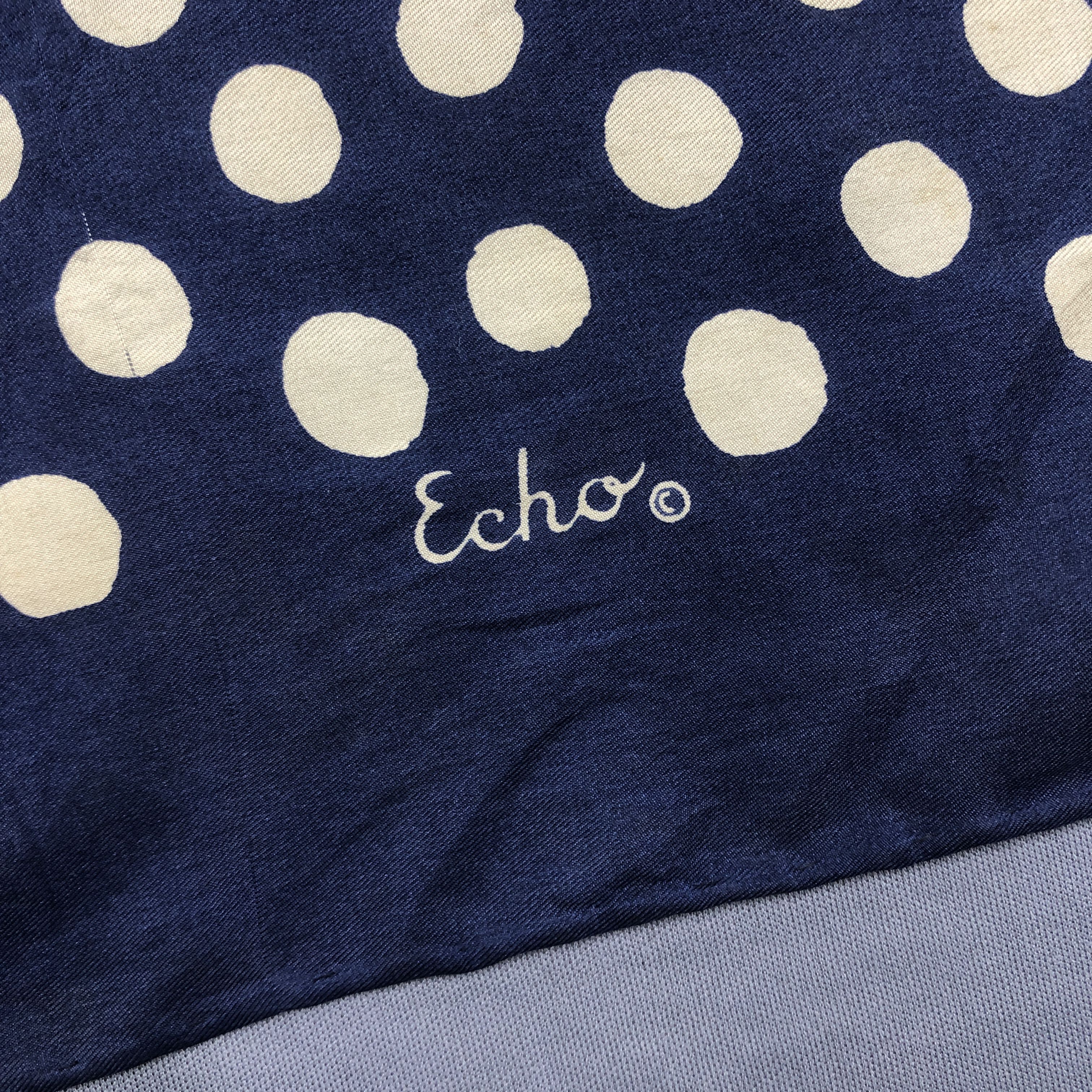Other × Vintage Vintage Echo SILK Scarf Polka Dot Twill Stole Wraps Scarves Size ONE SIZE - 18 Thumbnail