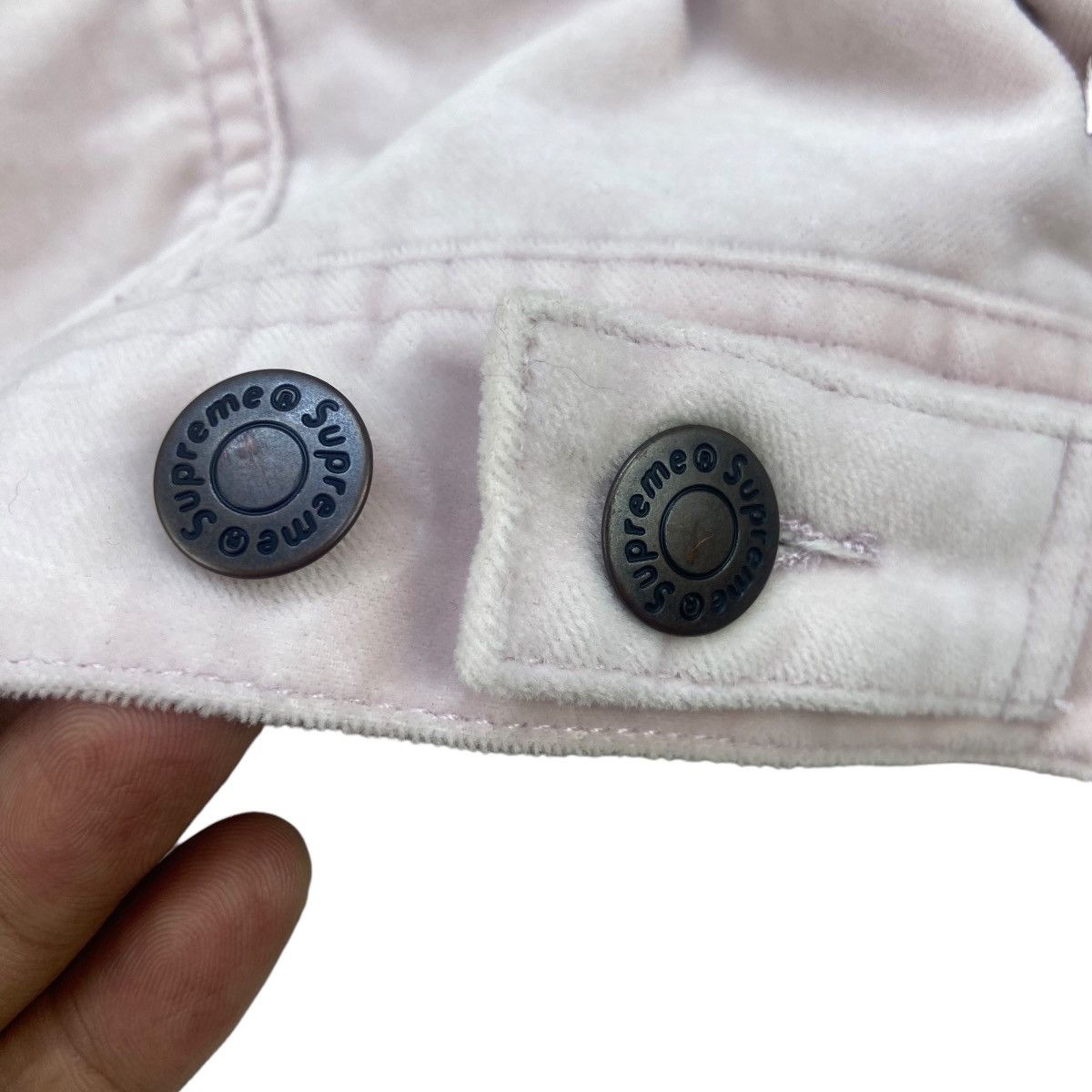 Supreme Supreme Velvet Dusty Pink Trucker Jacket Size US M / EU 48-50 / 2 - 7 Thumbnail