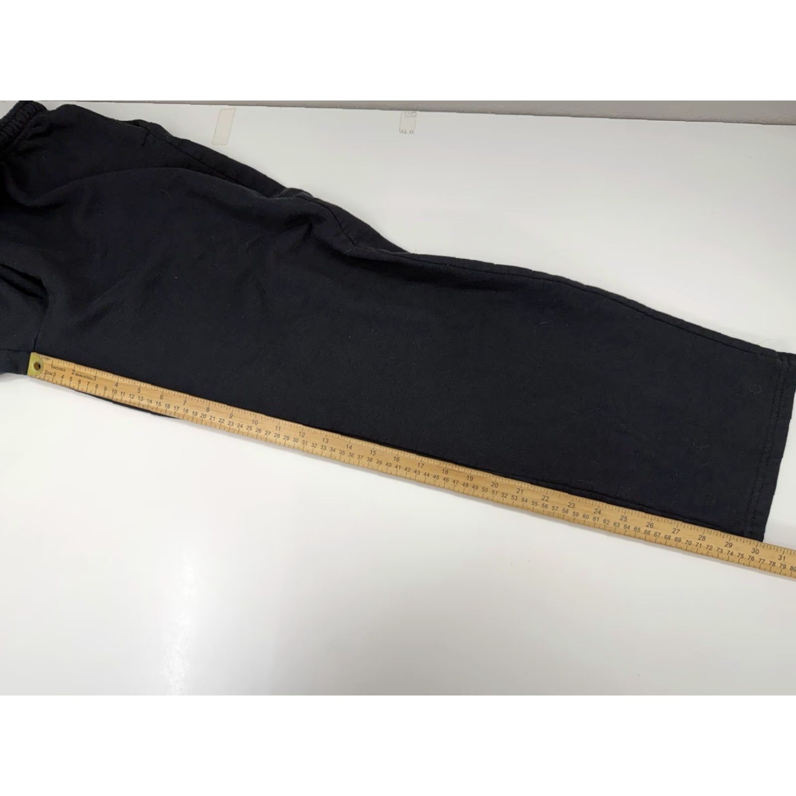 Vintage Unbranded Sweatpants Black Large Regular Elastic Waist Pull On Wide-Leg 90s Women Pants Set Size 36" / US 14 / IT 50 - 7 Thumbnail
