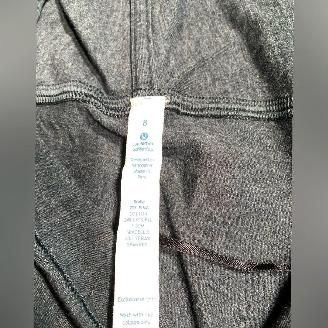 Lululemon lululemon athletica Sweatshirt Hoodie Dark Gray Women 8 Regular Pullover Gray Long Sleeve Cropped Hooded Size M / US 6-8 / IT 42-44 - 5 Thumbnail