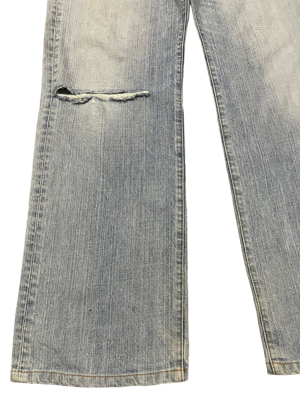 Japanese Brand Vintage Japanese Brand Blue Wash Distress Baggy Jeans Size US 35 - 5 Thumbnail