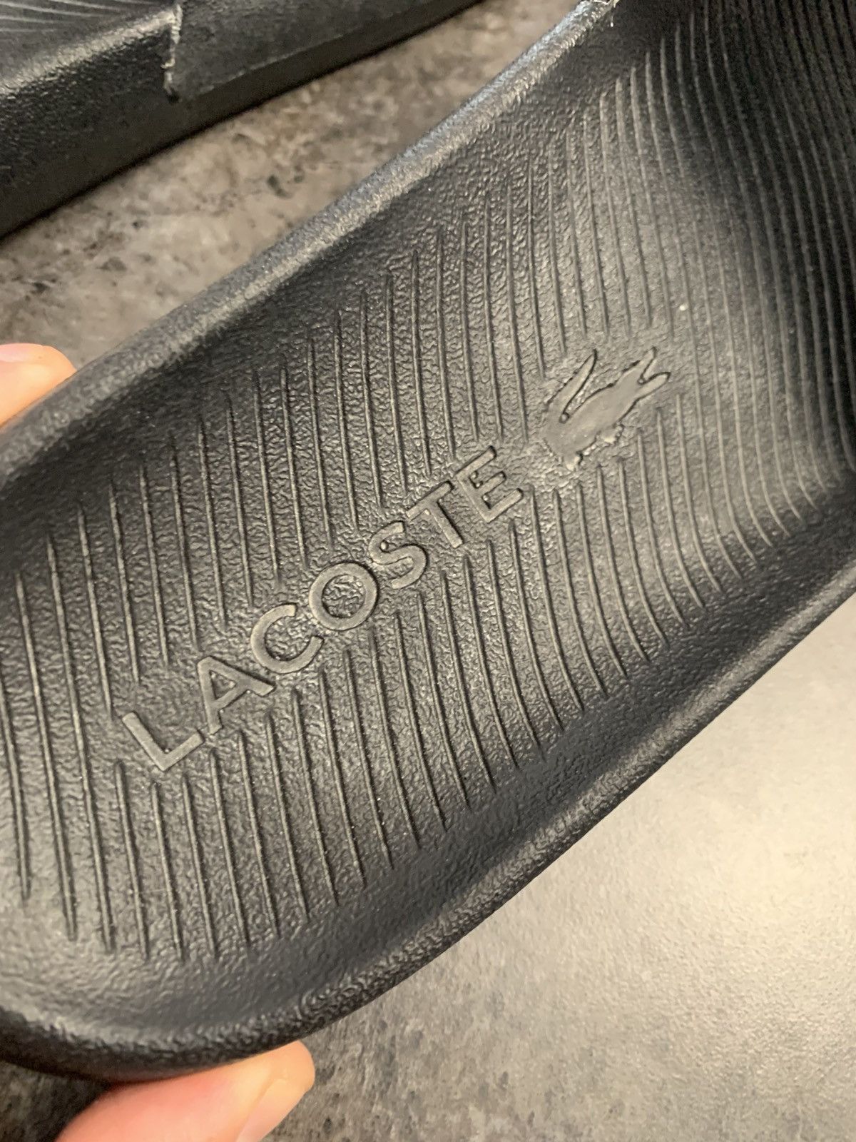 Lacoste Lacoste Flip flops black Size US 11.5 / EU 44-45 - 3 Thumbnail