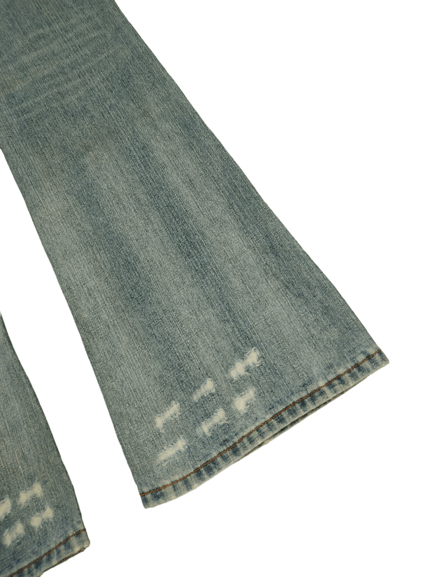 If Six Was Nine Flare Jeans Doll Distress Faded Boot Cut Y2k Mudmax Size US 30 / EU 46 - 18 Thumbnail