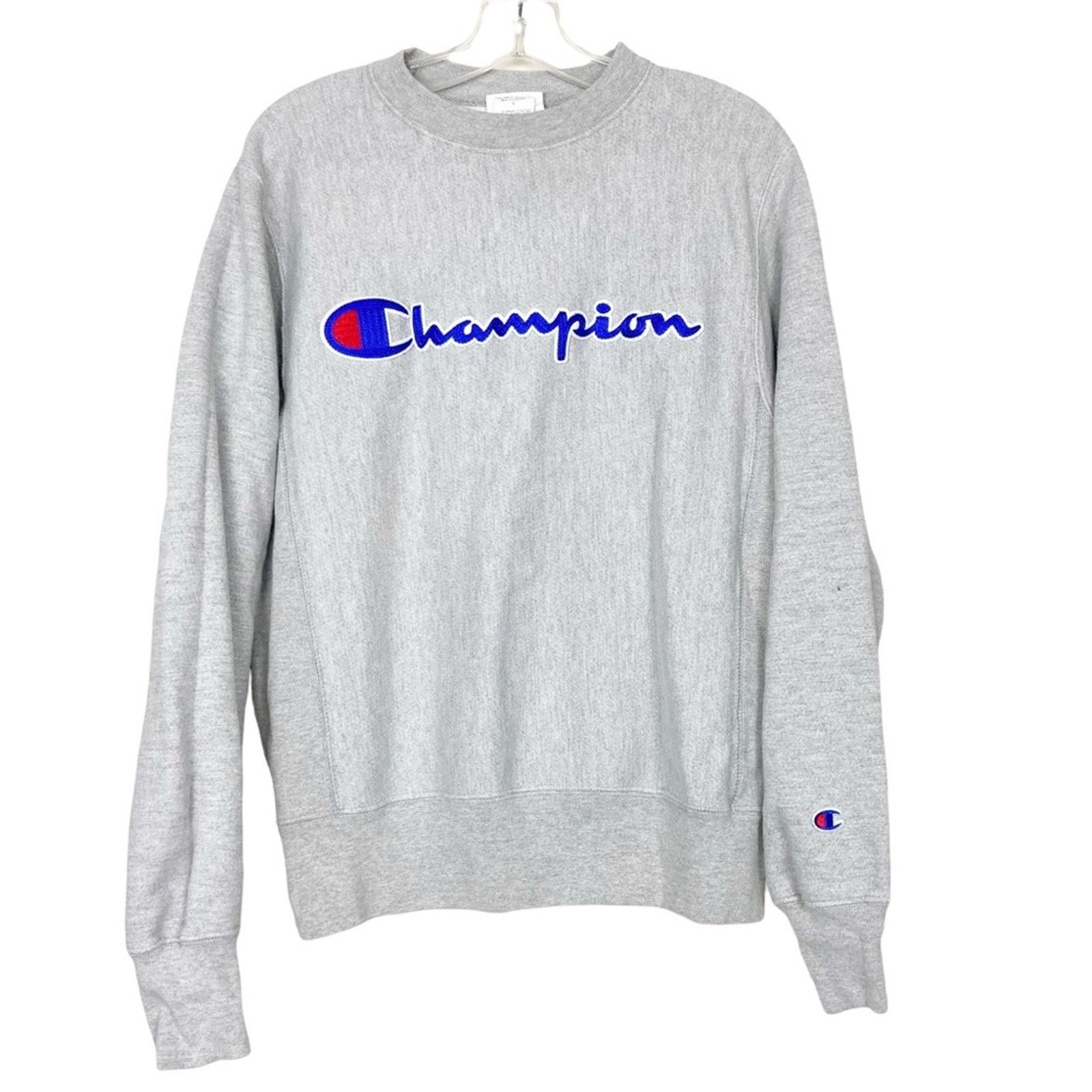 Champion Vintage Champion Reverse Weave Gray Spellout Sweatshirt Sz S Size S / US 4 / IT 40 - 7 Thumbnail