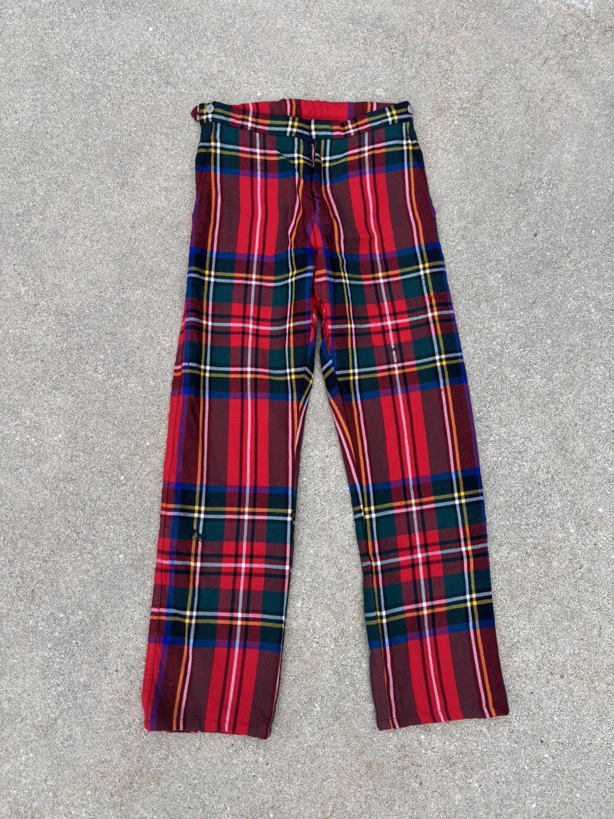 Comme des Garcons Homme Plus AD2000 Tartan Plaid Pants Size US 30 / EU 46 - 1 Thumbnail