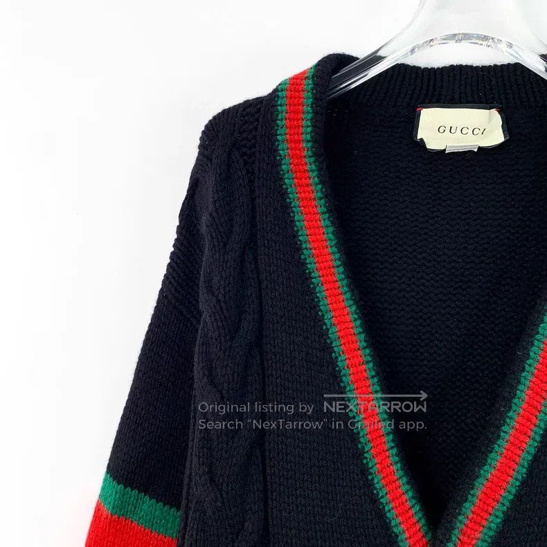 Gucci Gucci Black striped wool V-neck single-breasted long-sleev Size US XXL / EU 58 / 5 - 3 Thumbnail