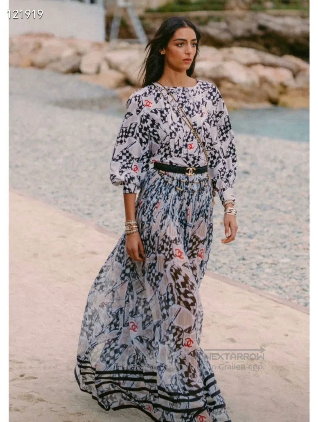 Chanel Chanel 23C Silk Racing Print Top. Size XXS / US 00 / IT 34 - 9 Thumbnail