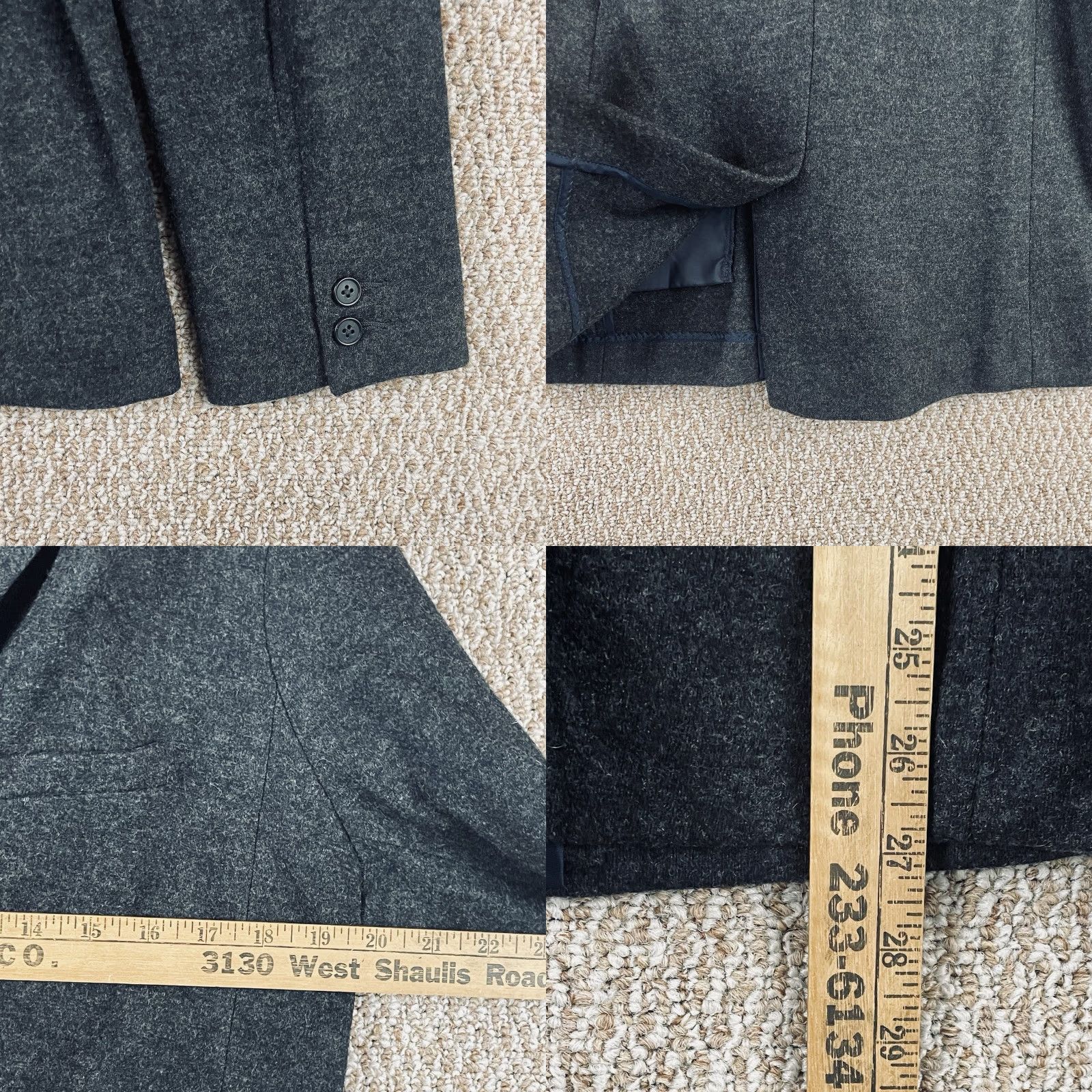J.Crew J.Crew Blazer Jacket Womens Size 12 Gray Wool Notch Lapel Herringbone Long Sleeve Six-Button Double-Breasted Size XL / US 12-14 / IT 48-50 - 8 Thumbnail