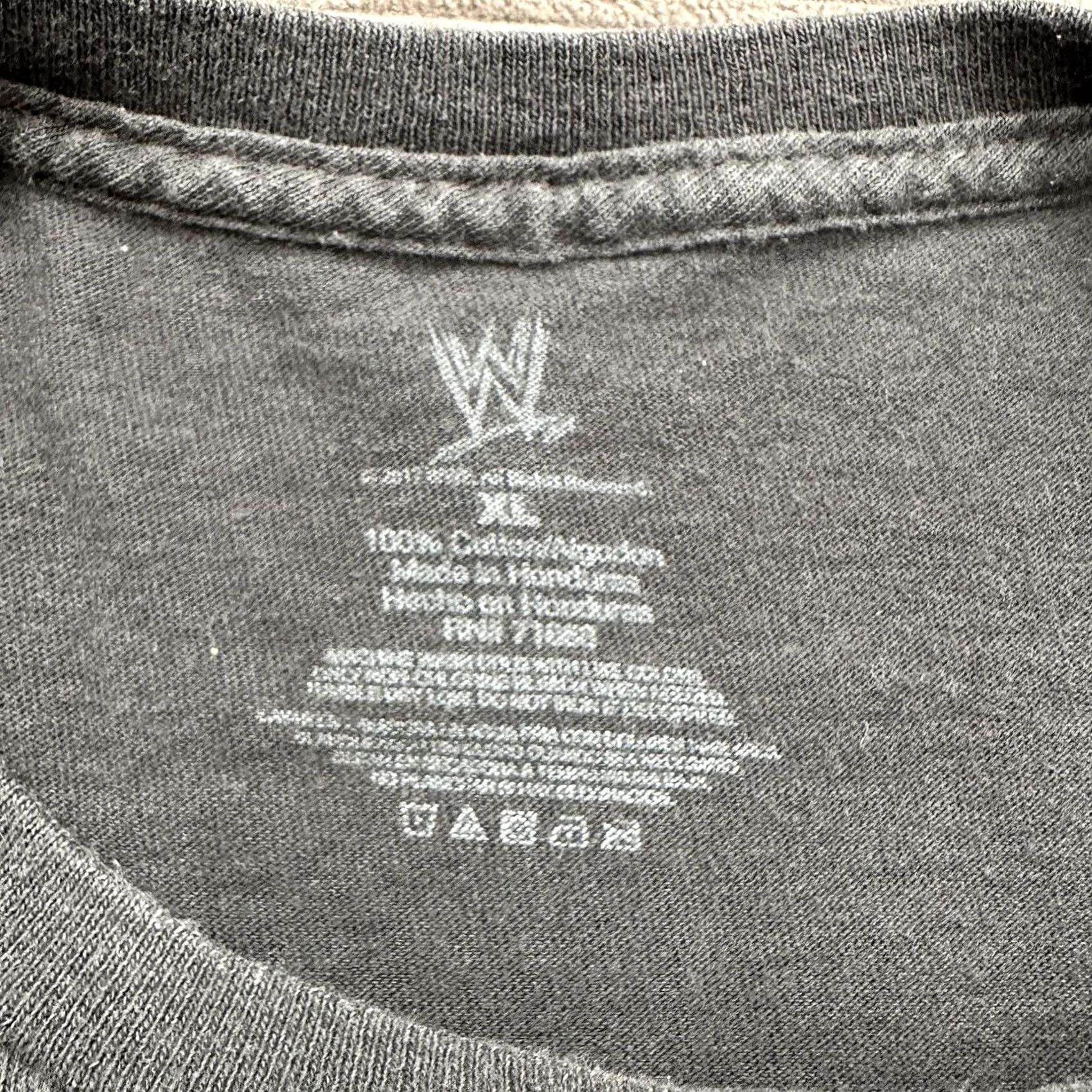 X-LARGE WWE John Cena Collage Black Graphic T-Shirt Men XL X-Large Cotton Wrestling Shirt XL Men's Black Cena Logo Graphic Print Sports Tee Size US XL / EU 56 / 4 - 4 Thumbnail