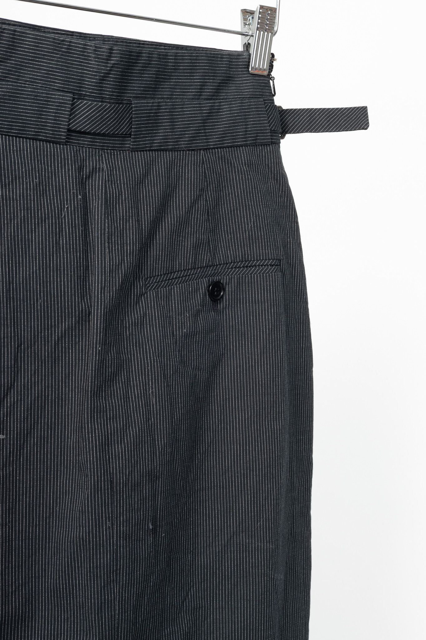 Paul Smith Paul Smith Black Label Charcoal Pinstripe Pencil Skirt Size 26" / US 2 / IT 38 - 7 Thumbnail