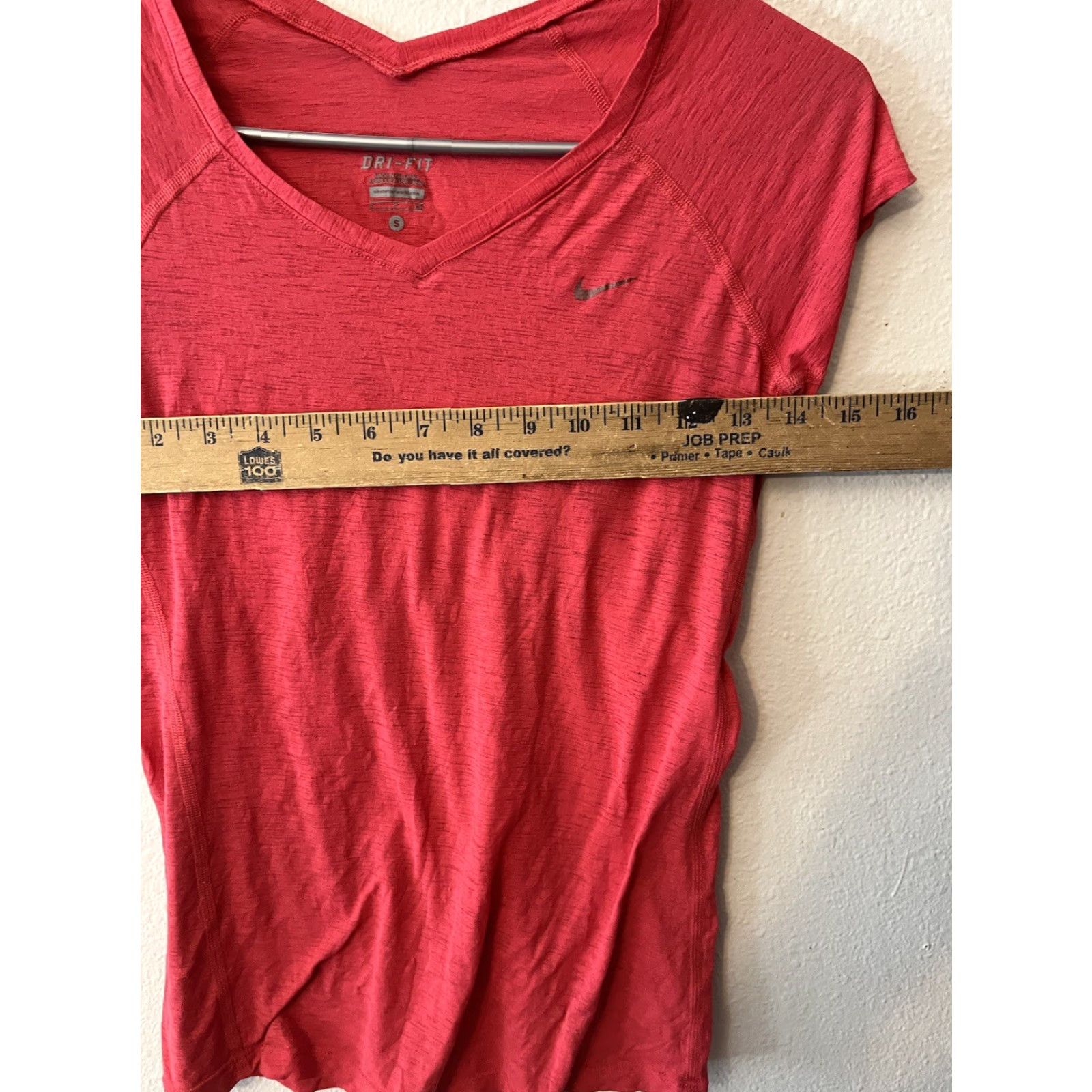 Nike Nike Dri-Fit T-Shirt Women Pink Short Sleeve V-Neck Athletic Size S Logo - Size S / US 4 / IT 40 - 4 Thumbnail