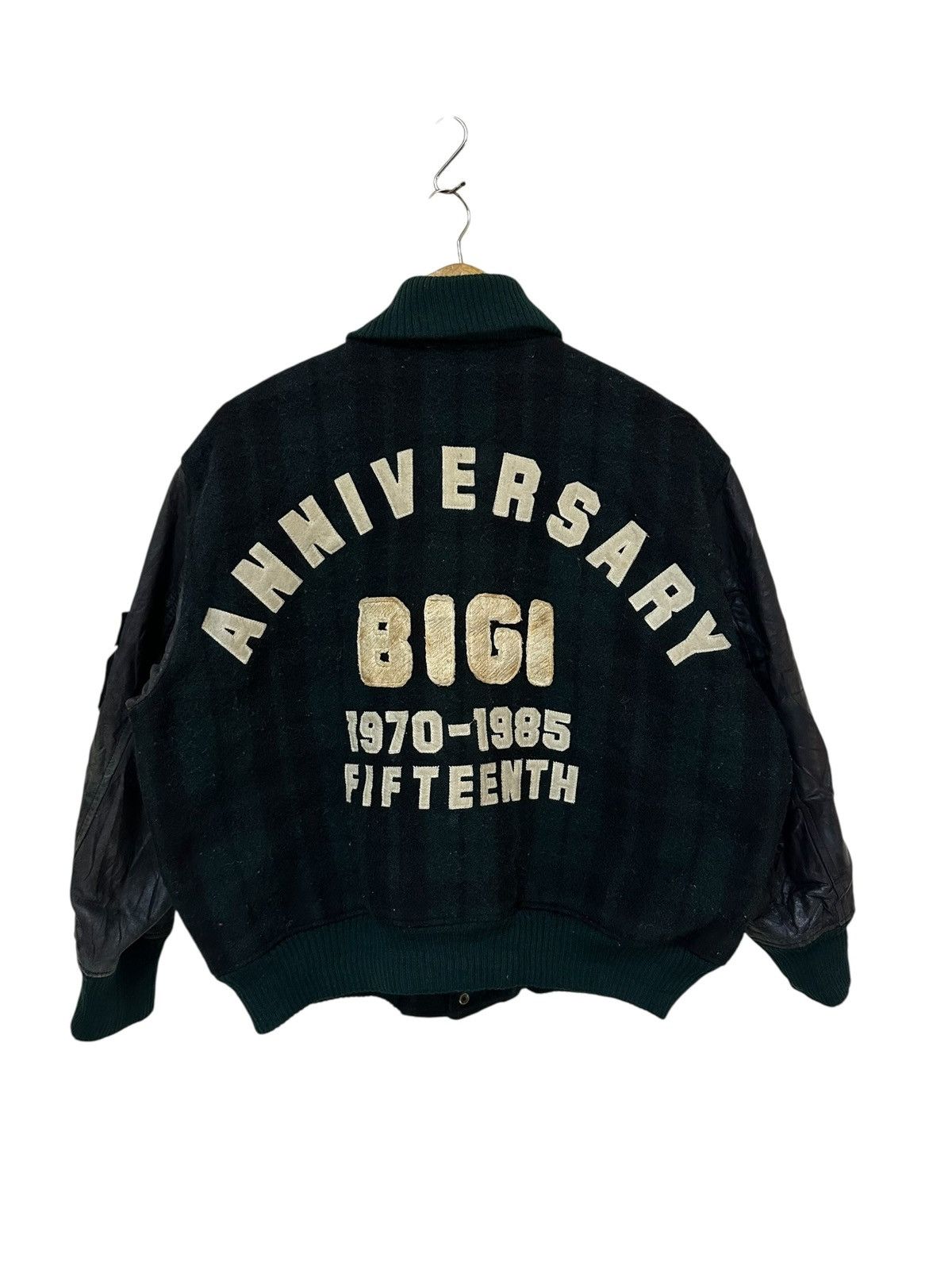 Vintage Bigi Anniversary Varsity Jacket Wool Plaid Jacket