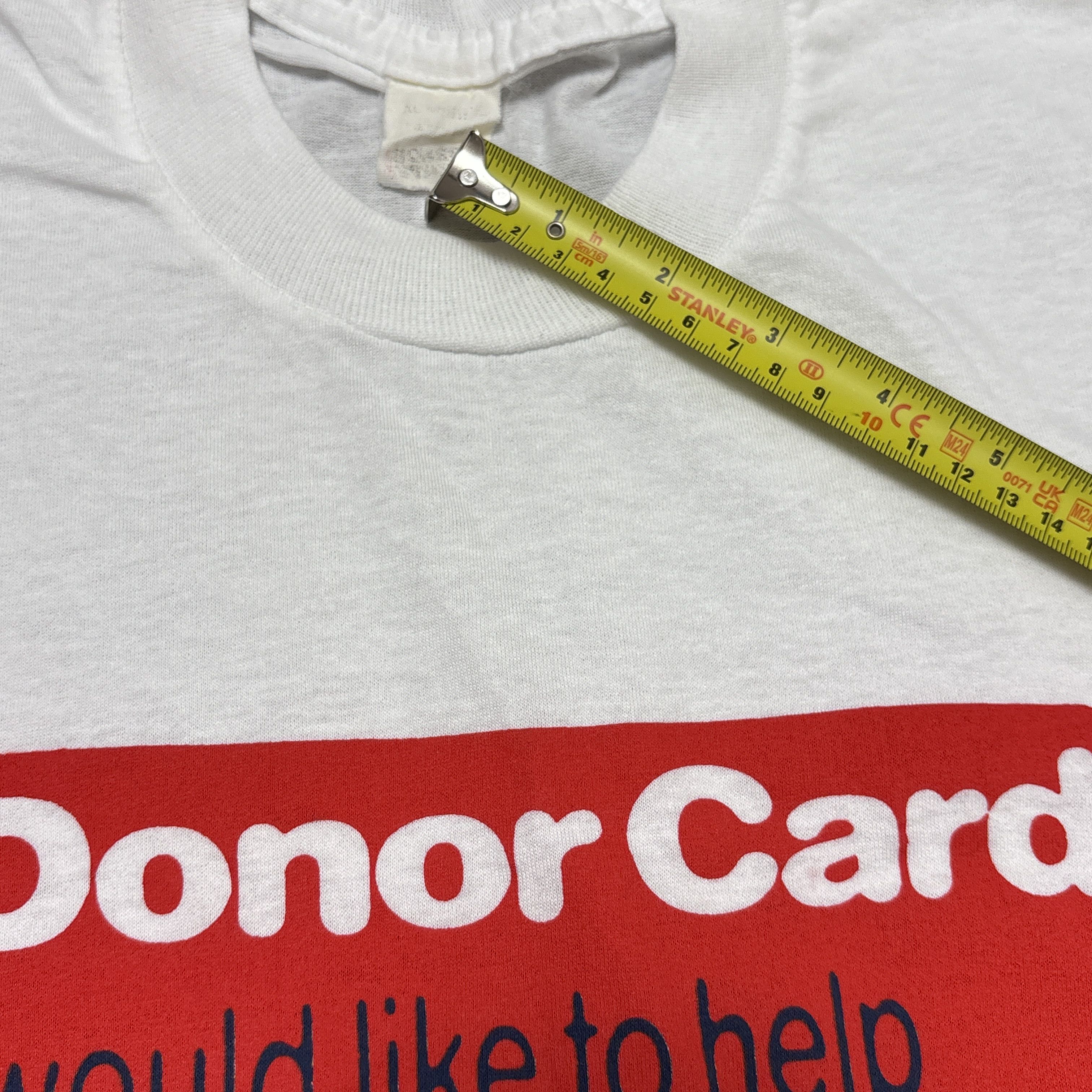 Vintage Vintage 80s T Shirt Single Stitch Screen Stars Blood Donor Size US L / EU 52-54 / 3 - 5 Thumbnail