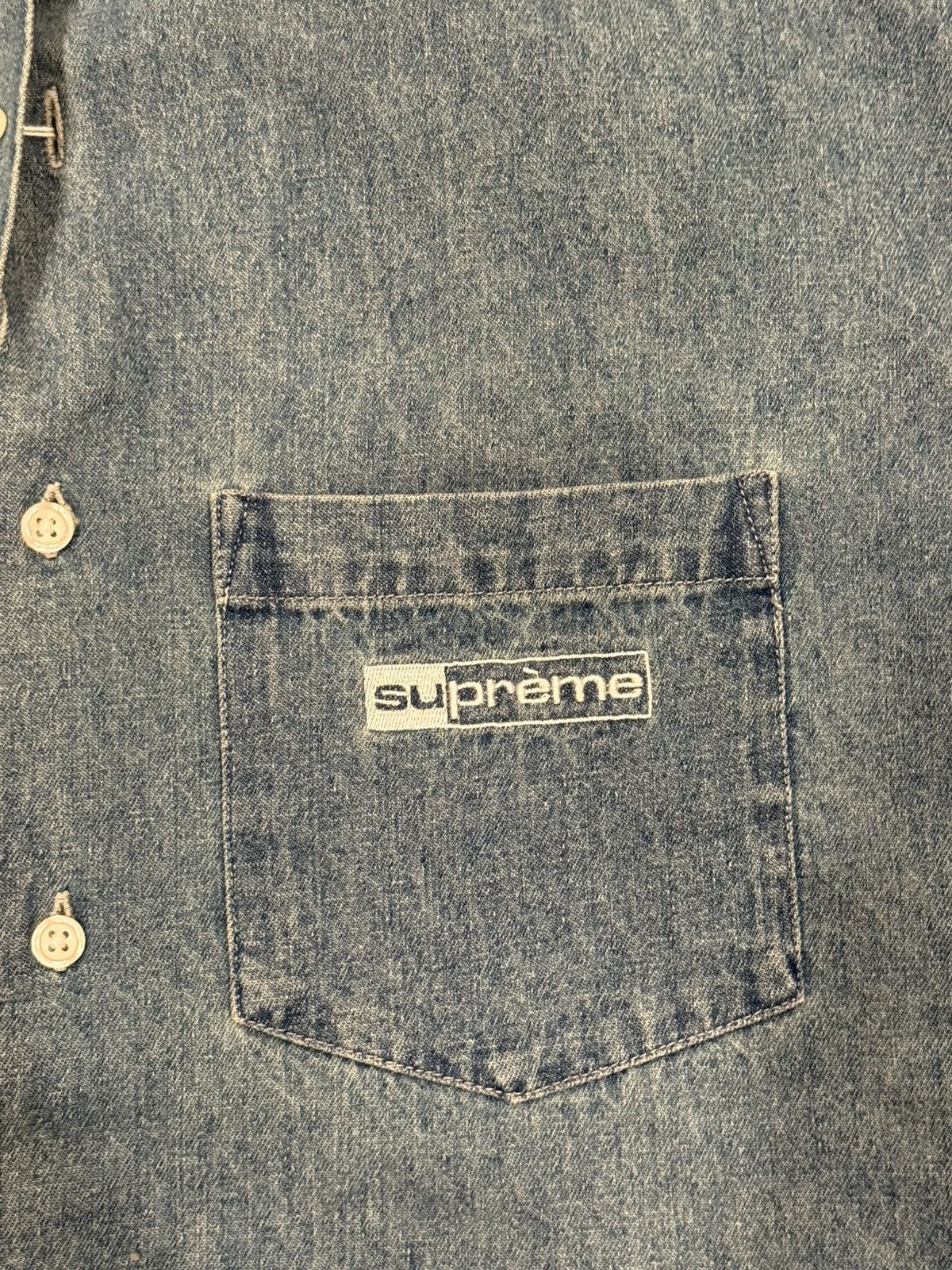 Supreme Supreme Denim S/S Shirt Size US M / EU 48-50 / 2 - 3 Thumbnail