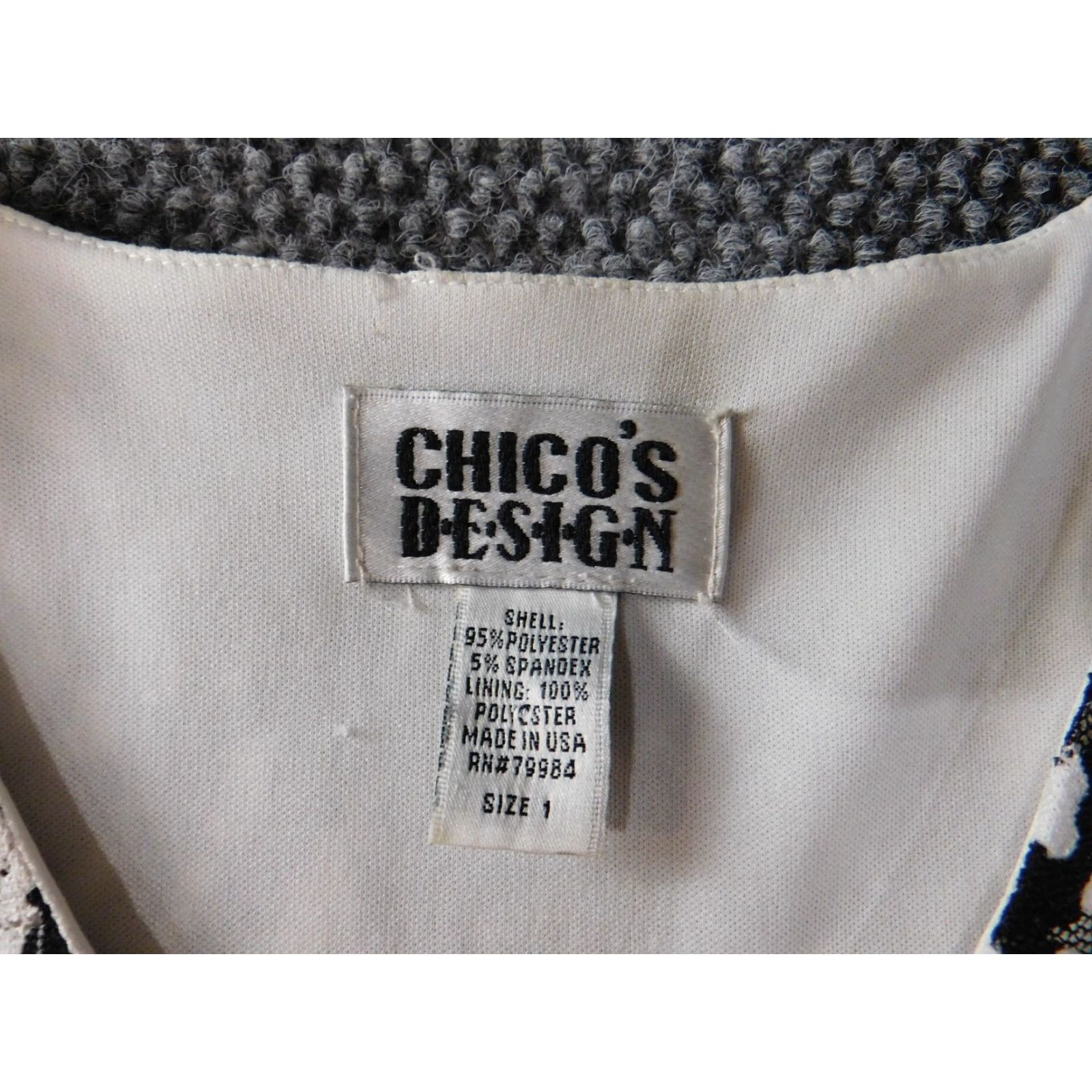 Vintage Chicos Blouse Shirt Womens V-Neck Floral Lined Polyester Spandex Rayon Pullover Button Casual Jazz Vintage No N/A 1 Black XS? Size XS / US 0-2 / IT 36-38 - 4 Thumbnail