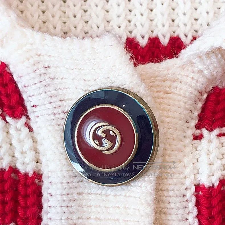 Gucci Gucci Red and white striped navy-style knitted dress Size M / US 6-8 / IT 42-44 - 3 Thumbnail