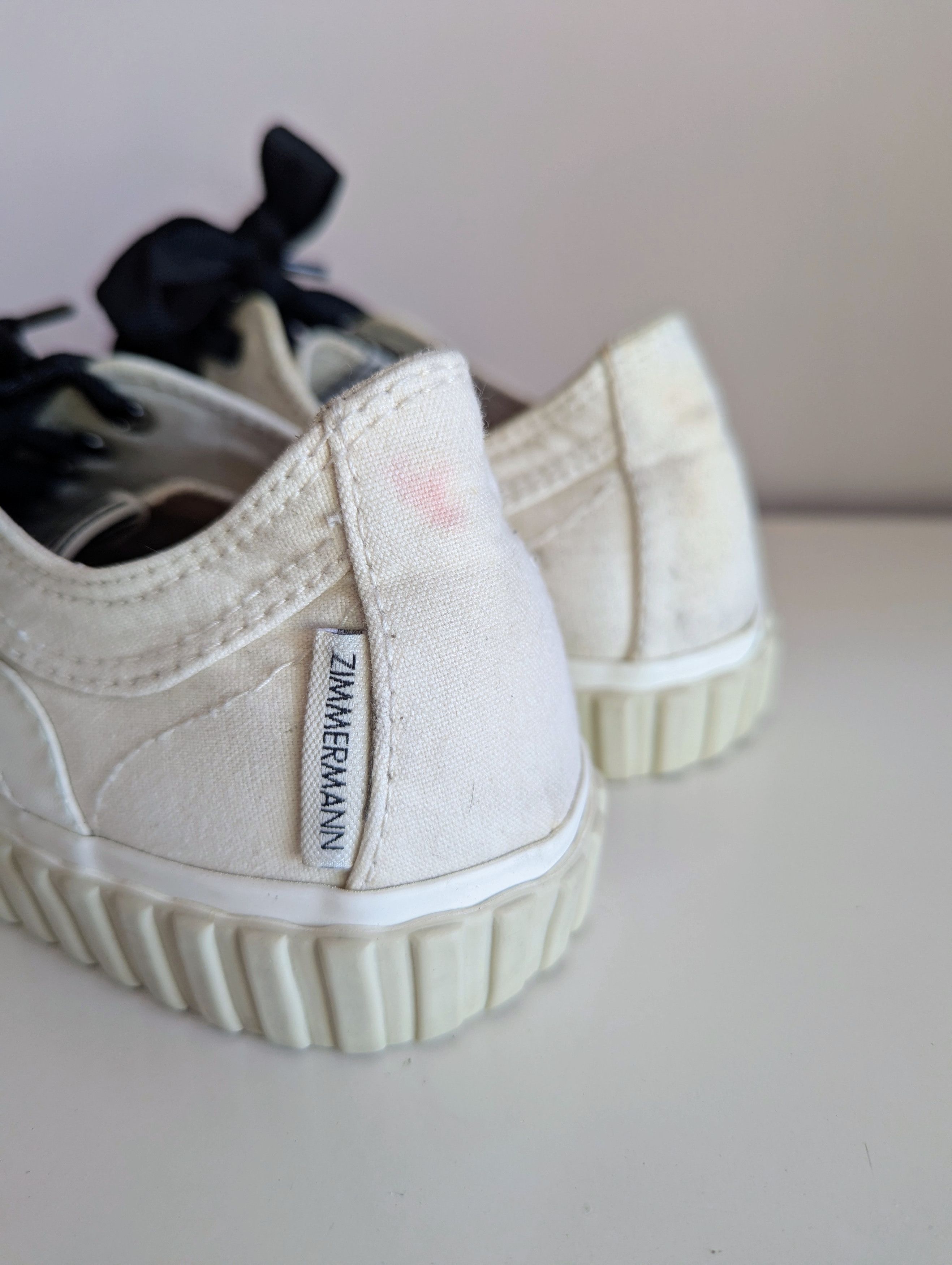 Zimmermann Zimmermann Canvas Ribbon Sneakers Cream Black 37 US 6.5 Size US 7 / IT 37 - 17 Thumbnail