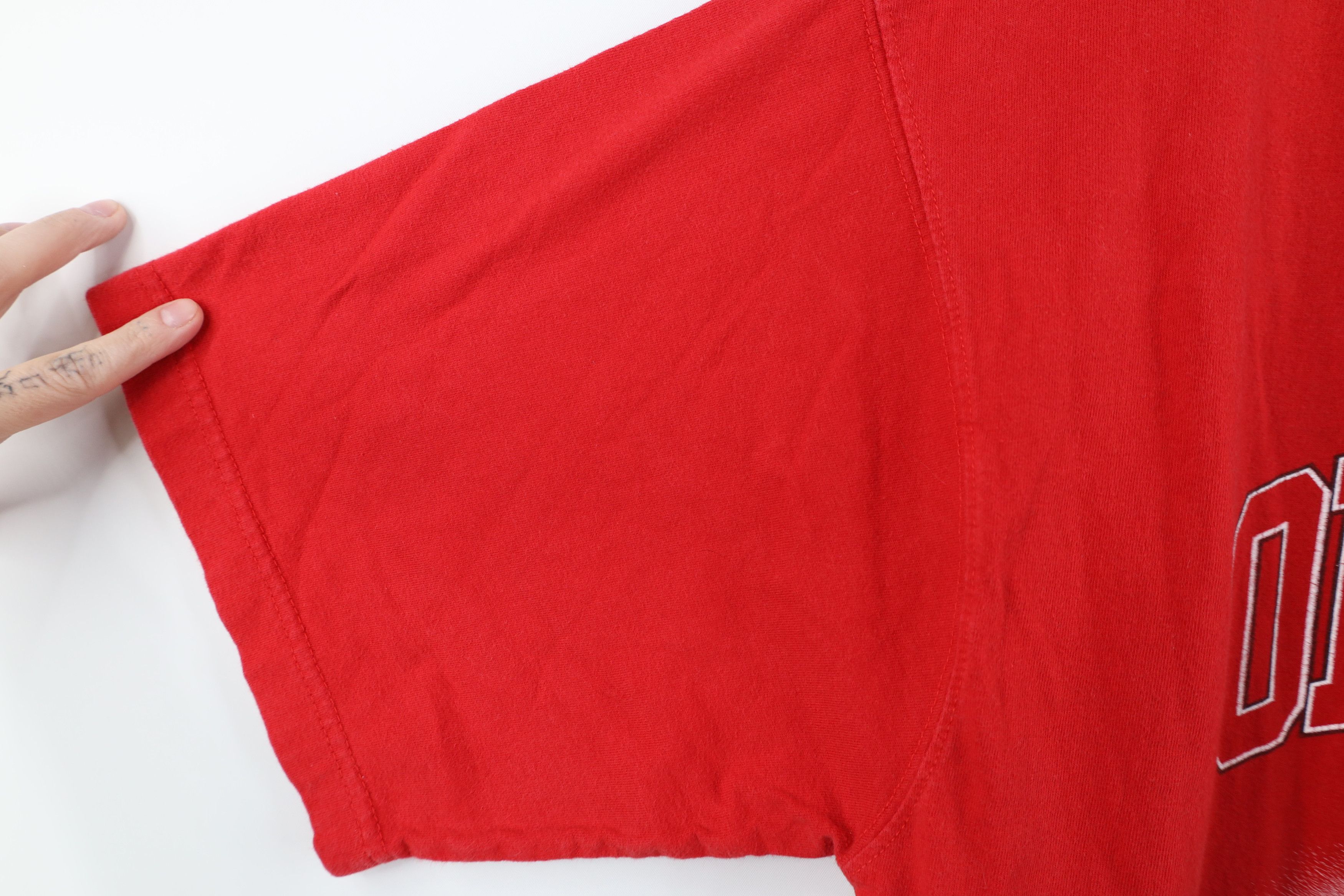 Vintage Vintage 90s Spell Ohio State University Football T-Shirt Red Size US XL / EU 56 / 4 - 7 Thumbnail