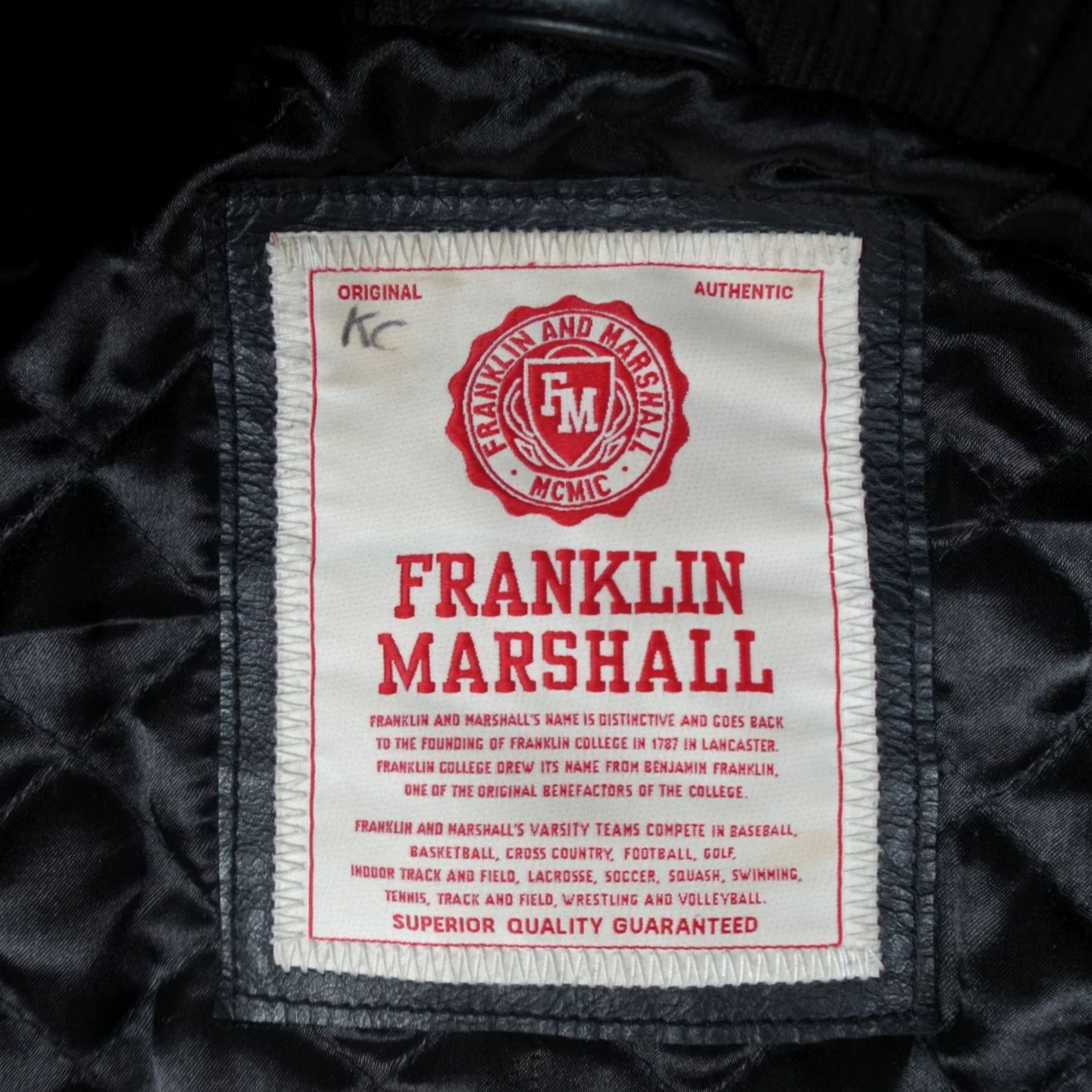Franklin & Marshall Franklin & Marshall Leather Bomber Jacket Mens Size Small Black Size US S / EU 44-46 / 1 - 6 Thumbnail
