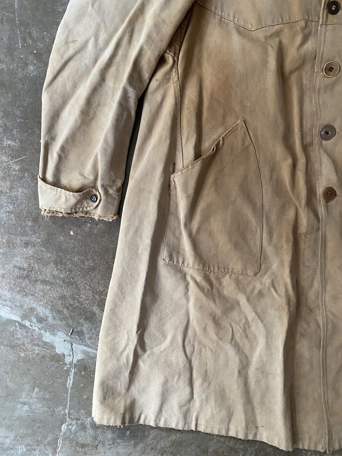 Vintage Vintage 1940s Canvas French Raincoat Hunting Jacket Kapital Size US L / EU 52-54 / 3 - 5 Thumbnail