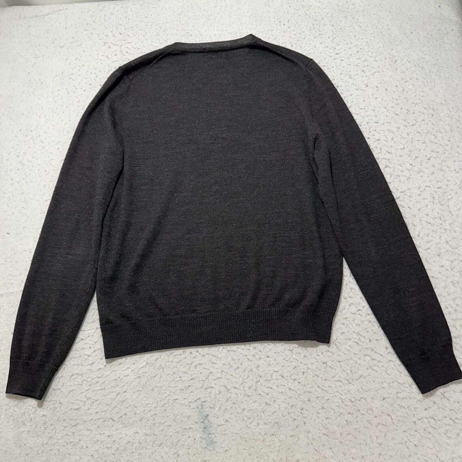 Apt. 9 Apt. 9 Medium Dark Gray V-Neck Wool Blend Knit Sweater Size M / US 6-8 / IT 42-44 - 10 Thumbnail
