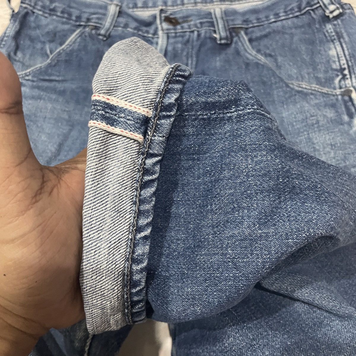 Japanese Brand Vintage Bruno Boinne Selvedge Distressed Denim Jeans Size US 31 - 12 Thumbnail