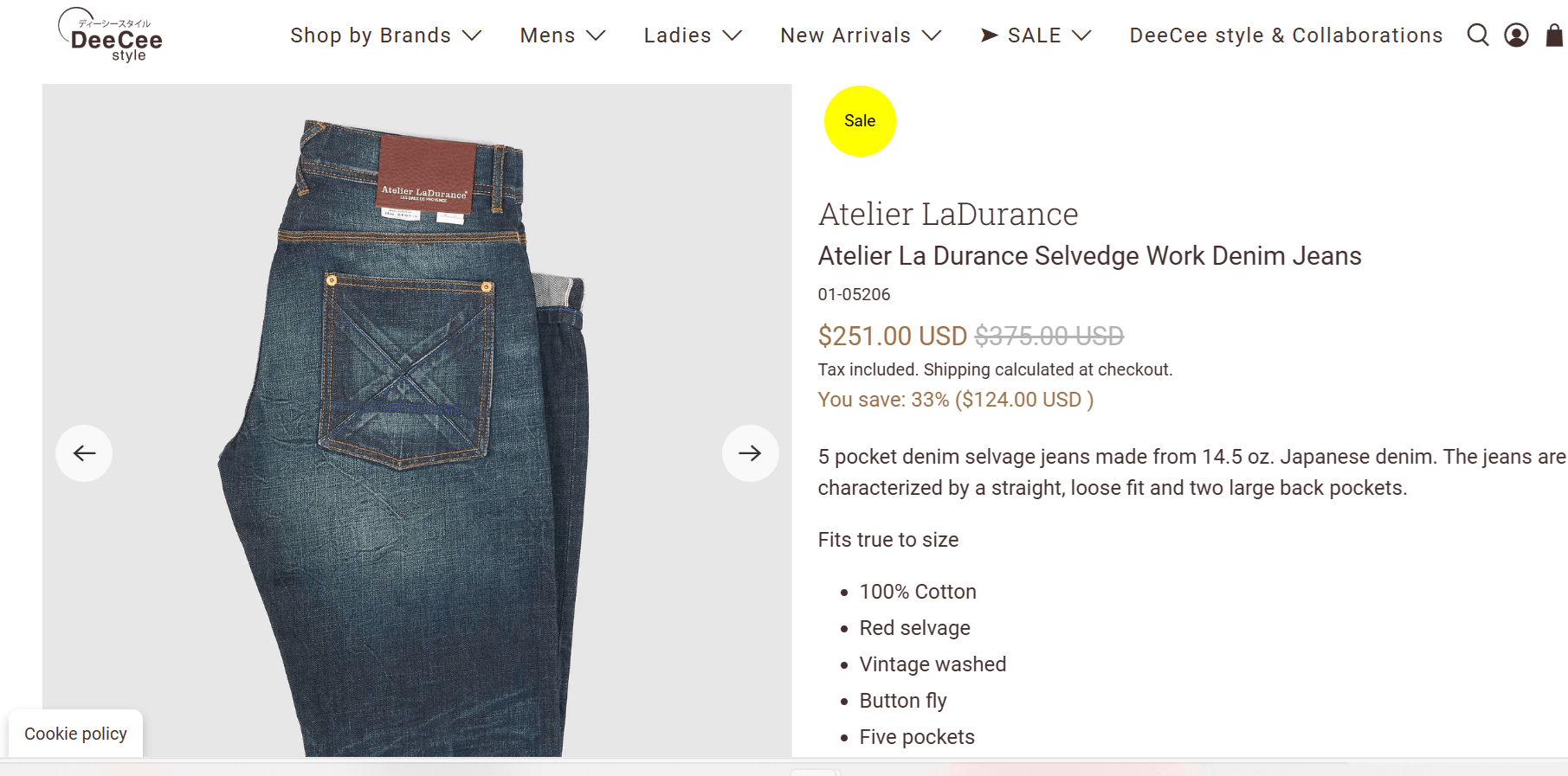 Atelier La Durance Atelier La Durance Royston Jeans Selvedge Japan Denim Washed Size US 30 / EU 46 - 12 Thumbnail