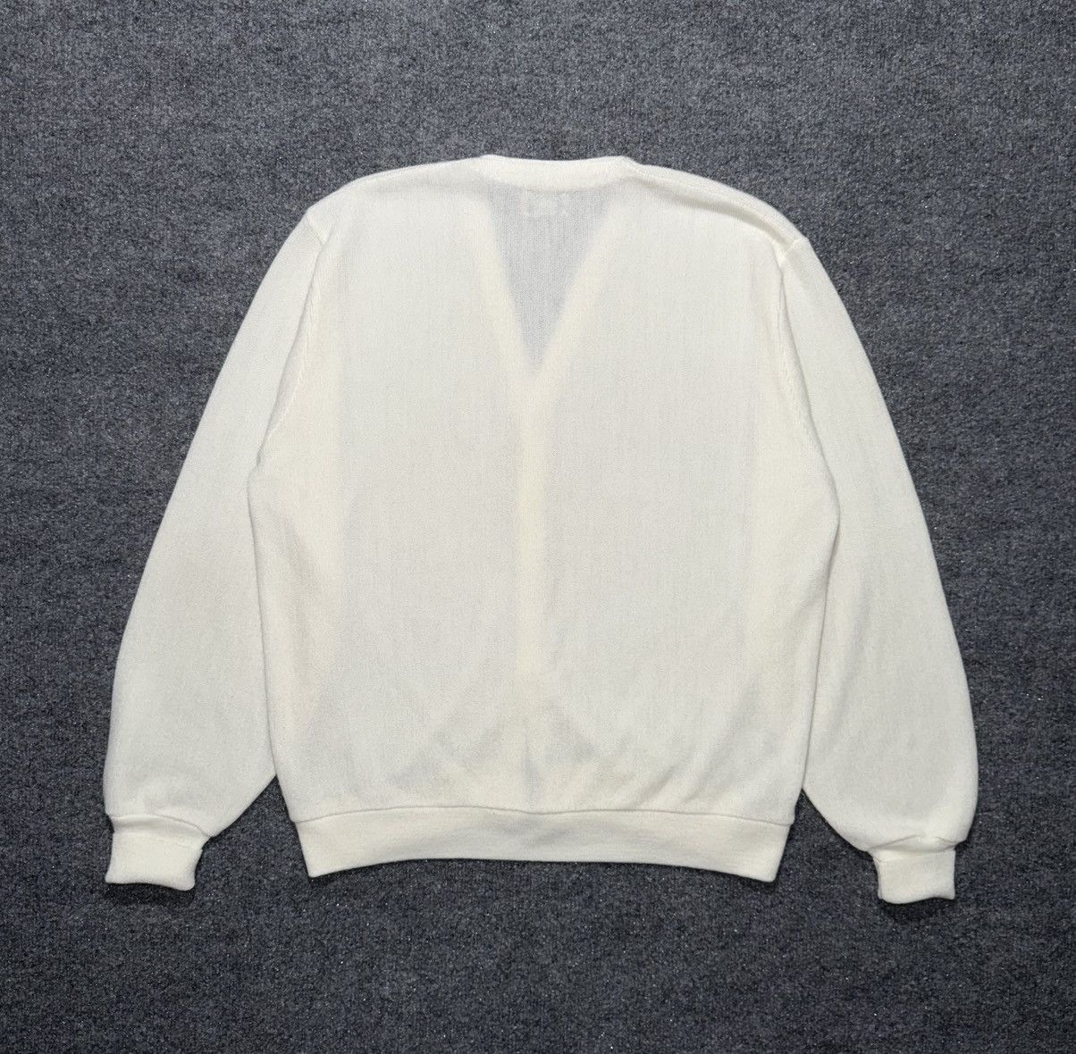 Izod Vintage IZOD Lacoste Cardigan USA Orlon Acrylic Cream Croc L Size US L / EU 52-54 / 3 - 9 Thumbnail
