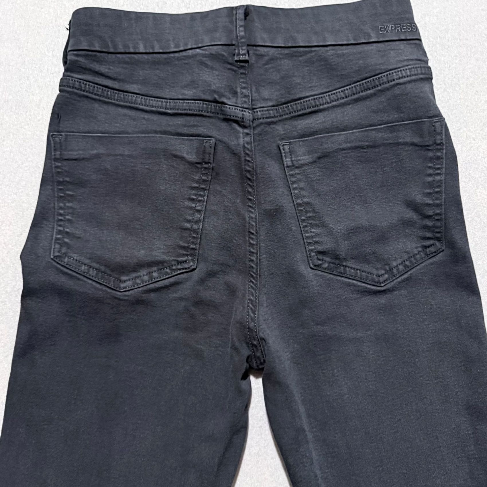 Express Express Jeans Women's Black Denim High Rise Straight Leg Zip Fly 2R Slim 5-Pocket Denim Jeans Size 26" / US 2 / IT 38 - 4 Thumbnail