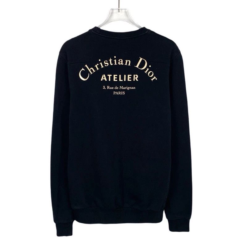 Dior Dior Logo slogan printed black round-neck cotton long-sleev Size US XXS / EU 40 - 2 Thumbnail