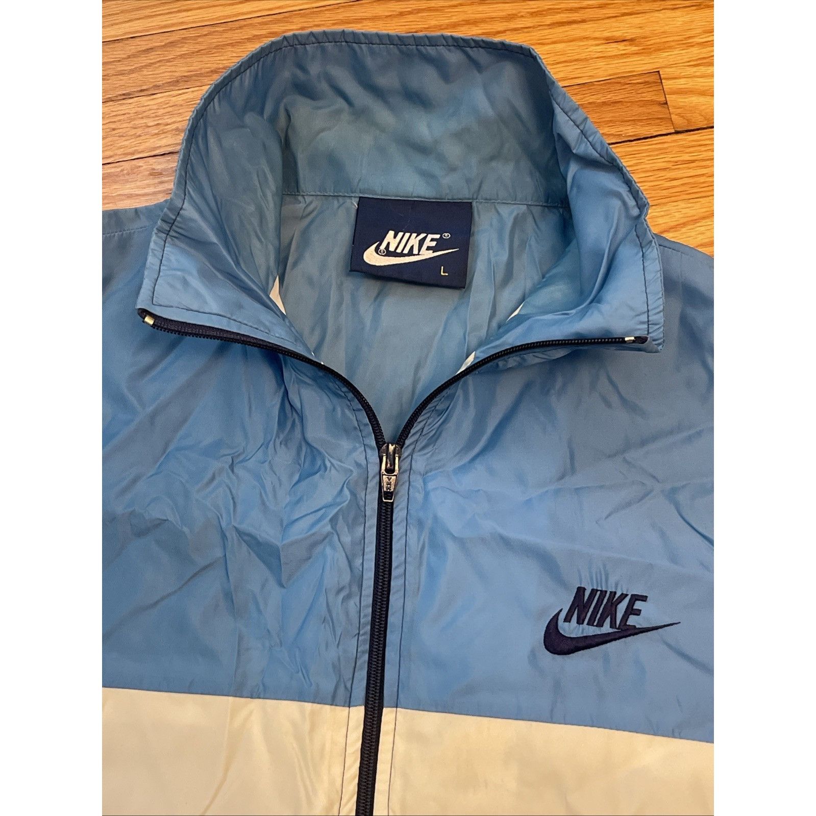 Nike Vintage 80s Large Nike Full Zip Nylon Windbreaker Track Jack Size US L / EU 52-54 / 3 - 4 Thumbnail