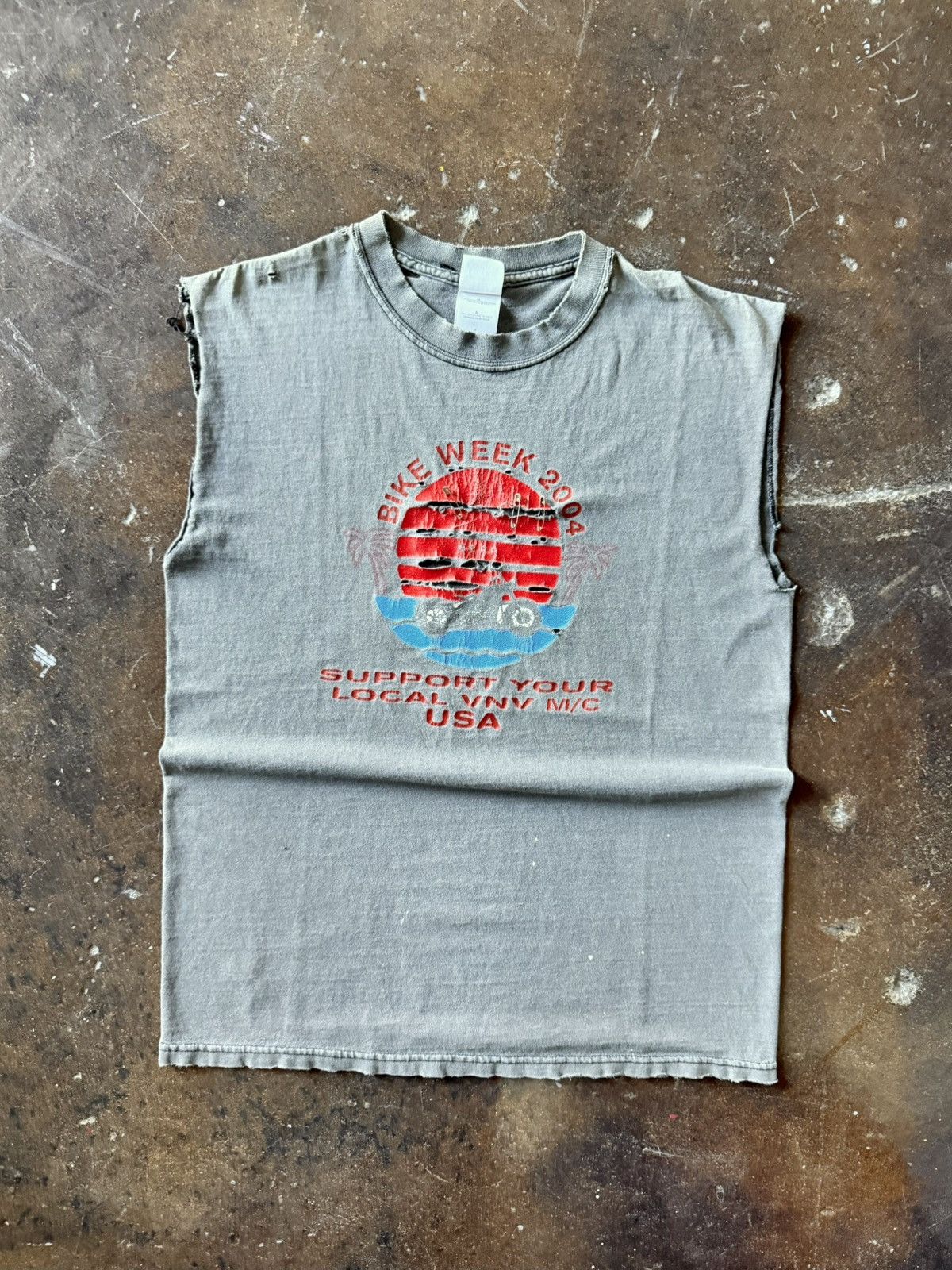 Vintage vintage y2k crazy faded/distressed biker grunge cut off Size US M / EU 48-50 / 2 - 1 Thumbnail