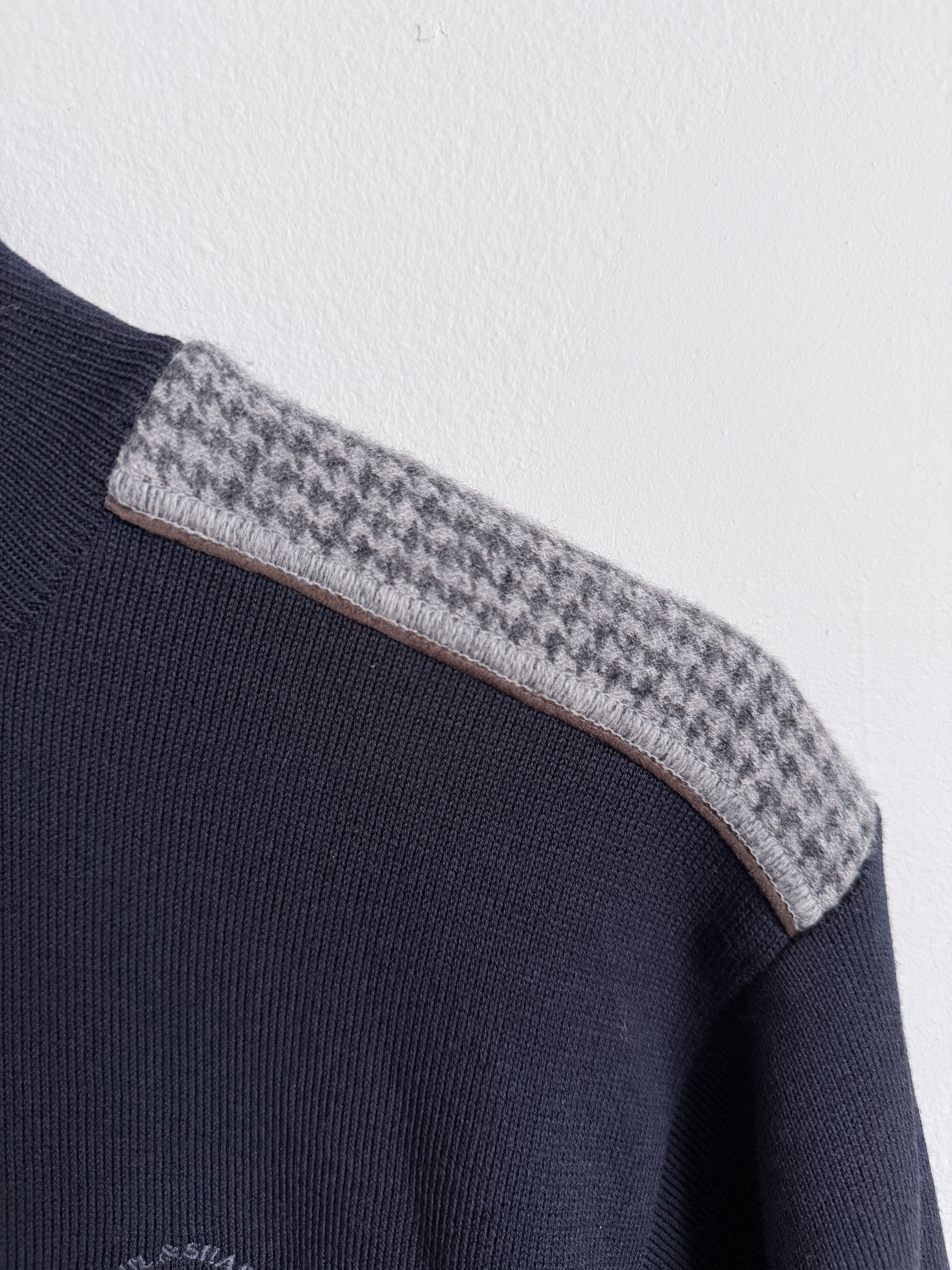 Paul & Shark PAUL & SHARK PULLOVER HALF ZIP WOOL SWEATER L Size US L / EU 52-54 / 3 - 6 Thumbnail