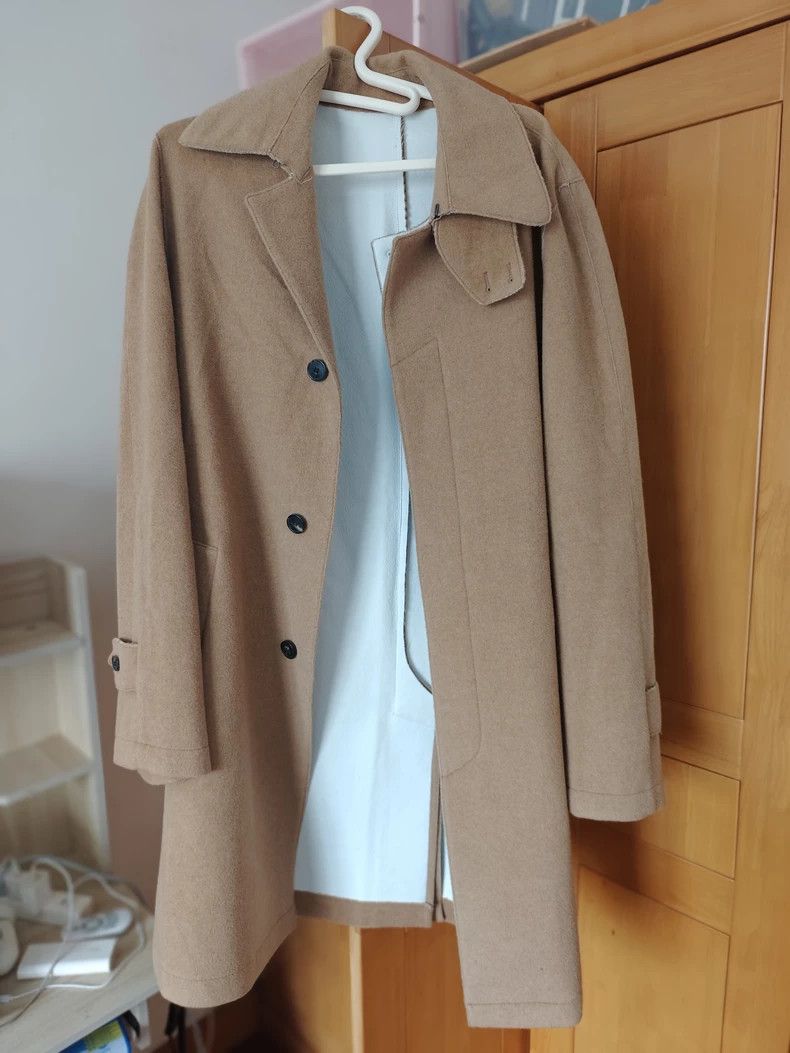 Dries Van Noten Dries Van Noten Beige Long Coat Size US XL / EU 56 / 4 - 1 Thumbnail