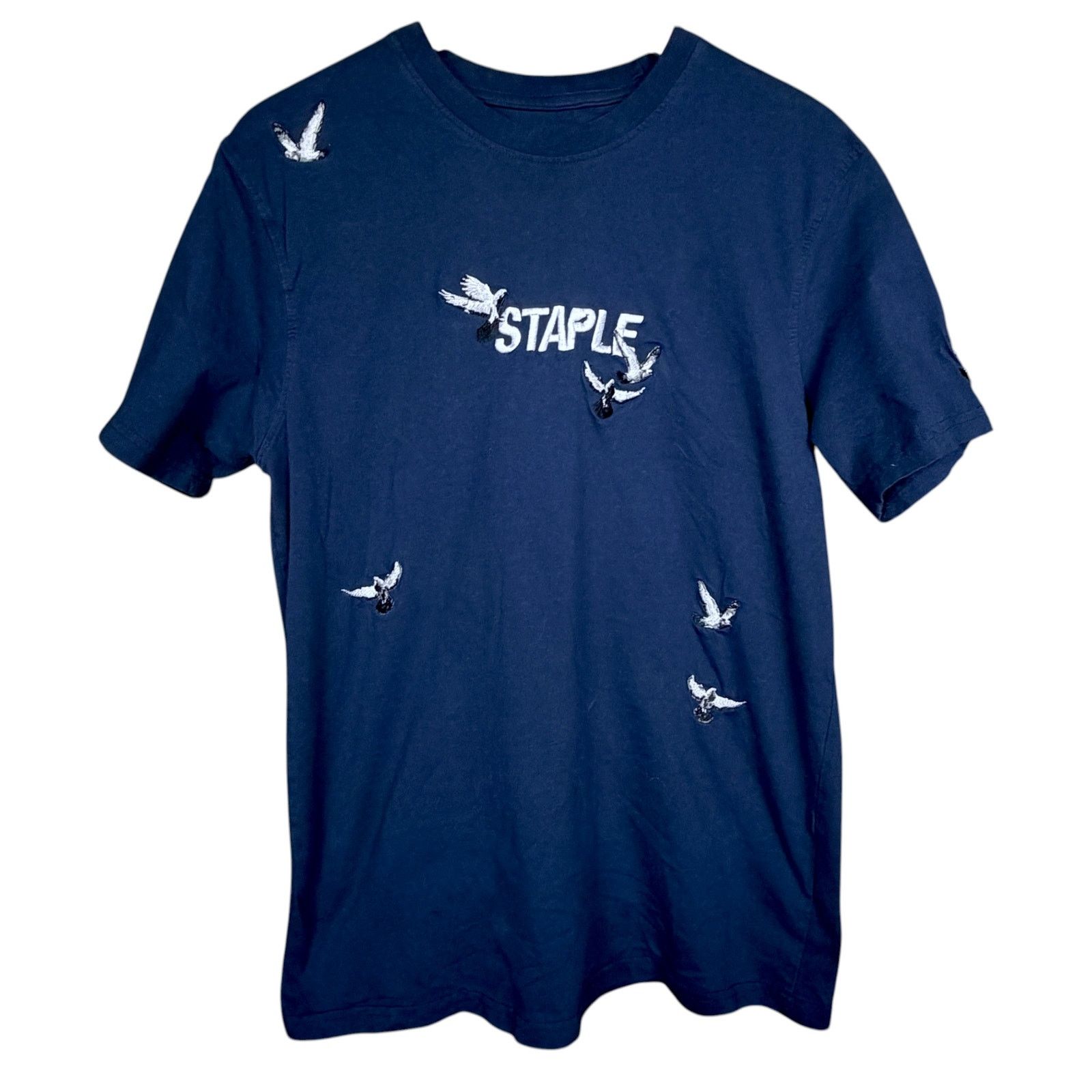 Staple Staple Men's Medium Navy Blue Pigeon Flock Logo T-Shirt Size US M / EU 48-50 / 2 - 8 Thumbnail