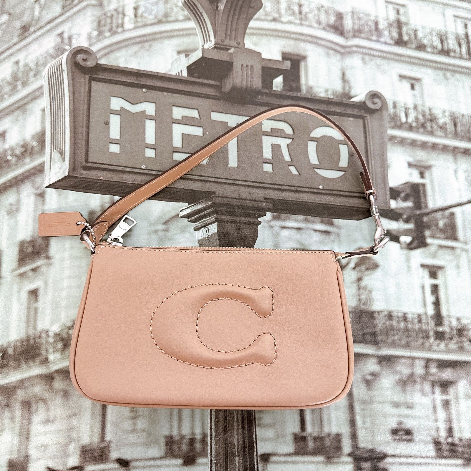 Coach Coach Nolita 19 CR364 Taupe Leather Convertible Shoulder Bag Size ONE SIZE - 2 Thumbnail