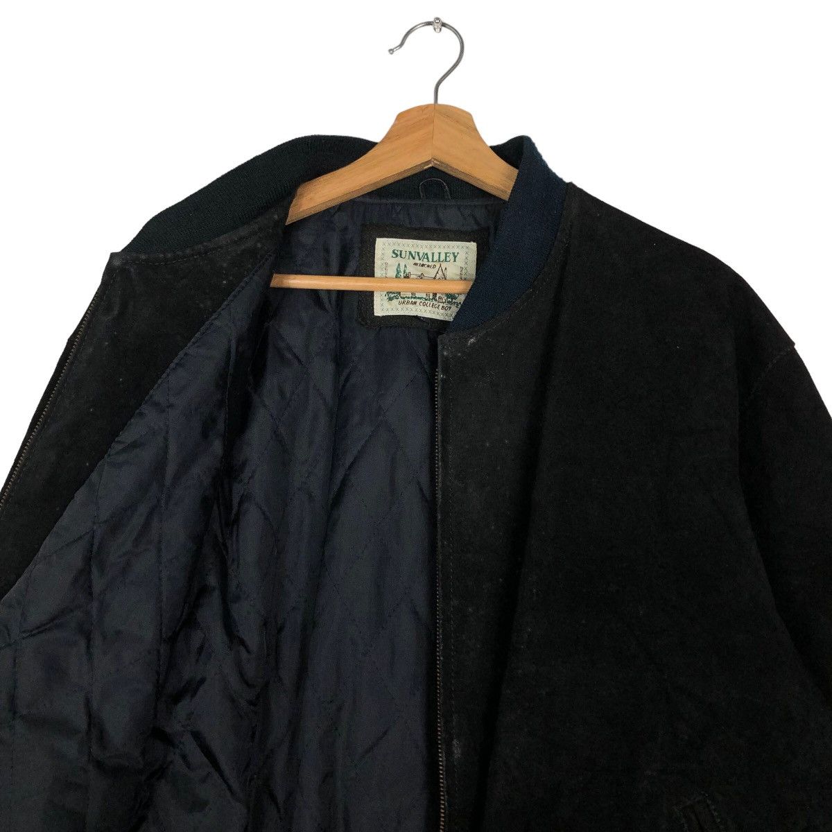 Japanese Brand 🔥Vtg Sunvalley Genuine Leather Bomber Jacket Issey Miyake Size US L / EU 52-54 / 3 - 10 Thumbnail