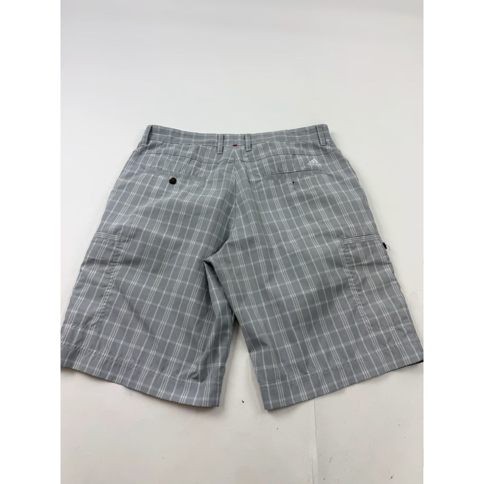 Adidas Adidas Shorts Mens 34 Gray Plaid Cargo Stretch 11 Inseam Golf Casual Outdoor Size US 34 / EU 50 - 6 Thumbnail