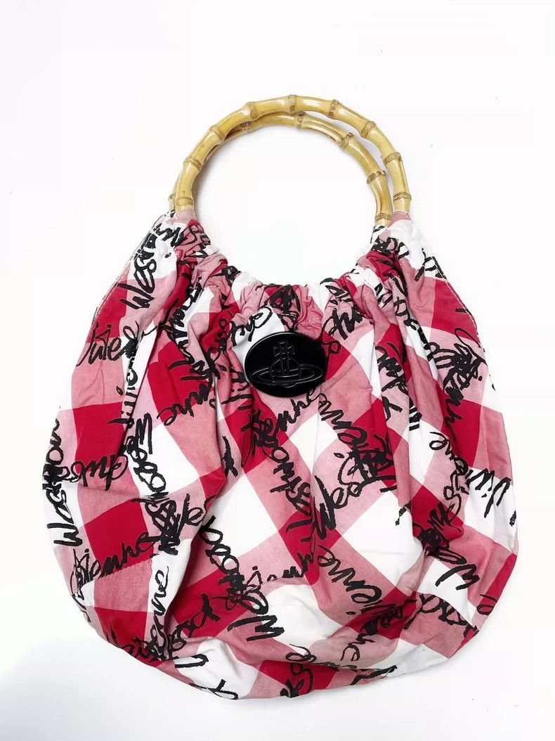 Vivienne Westwood Vivienne Westwood Graffiti Bamboo Handle Tote Bag-dmc Size ONE SIZE - 1 Thumbnail