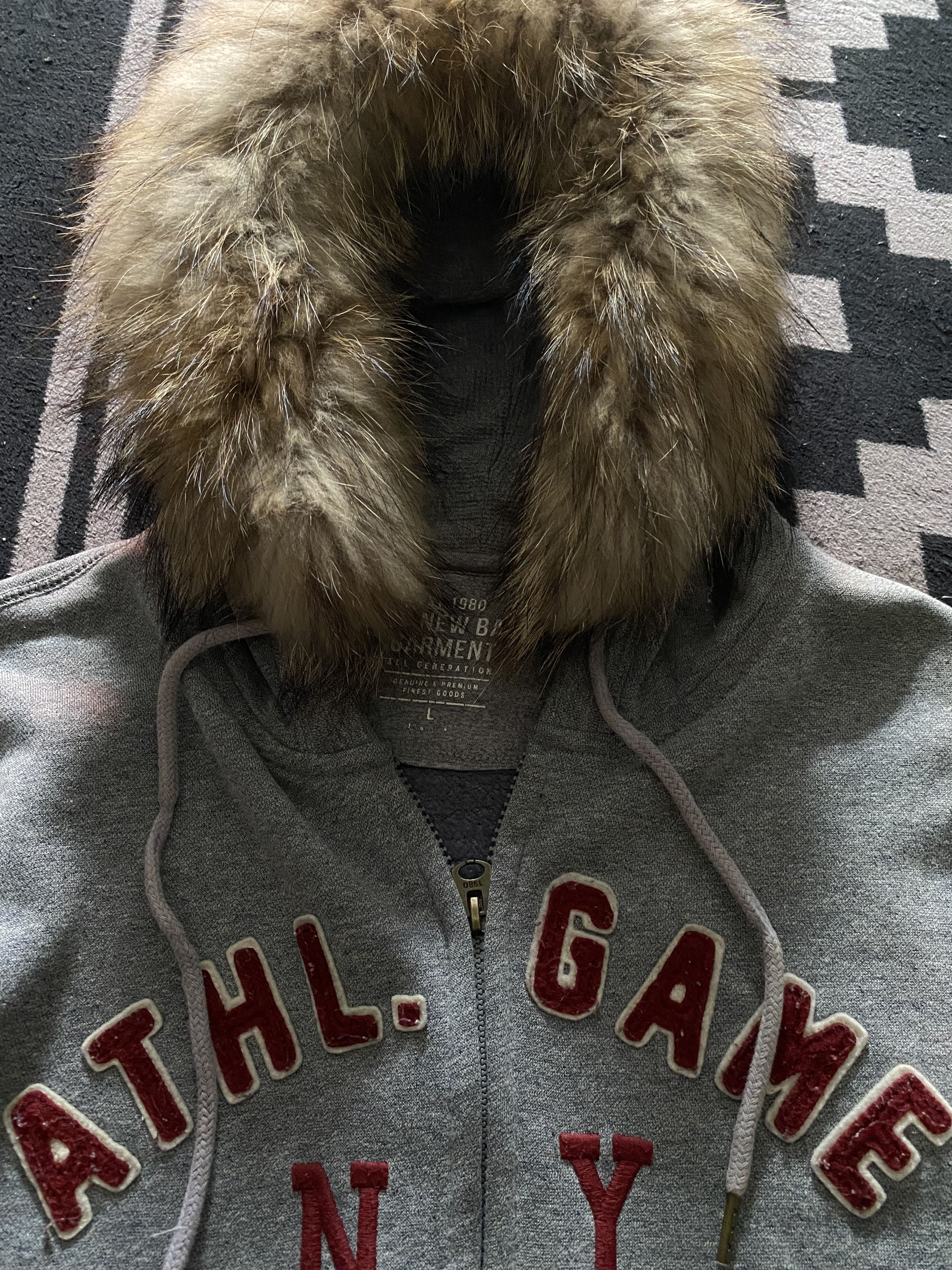 If Six Was Nine × Japanese Brand × Le Grande Bleu (L.G.B.) Japanese Spao faux fur zip hoodie Size US L / EU 52-54 / 3 - 4 Thumbnail