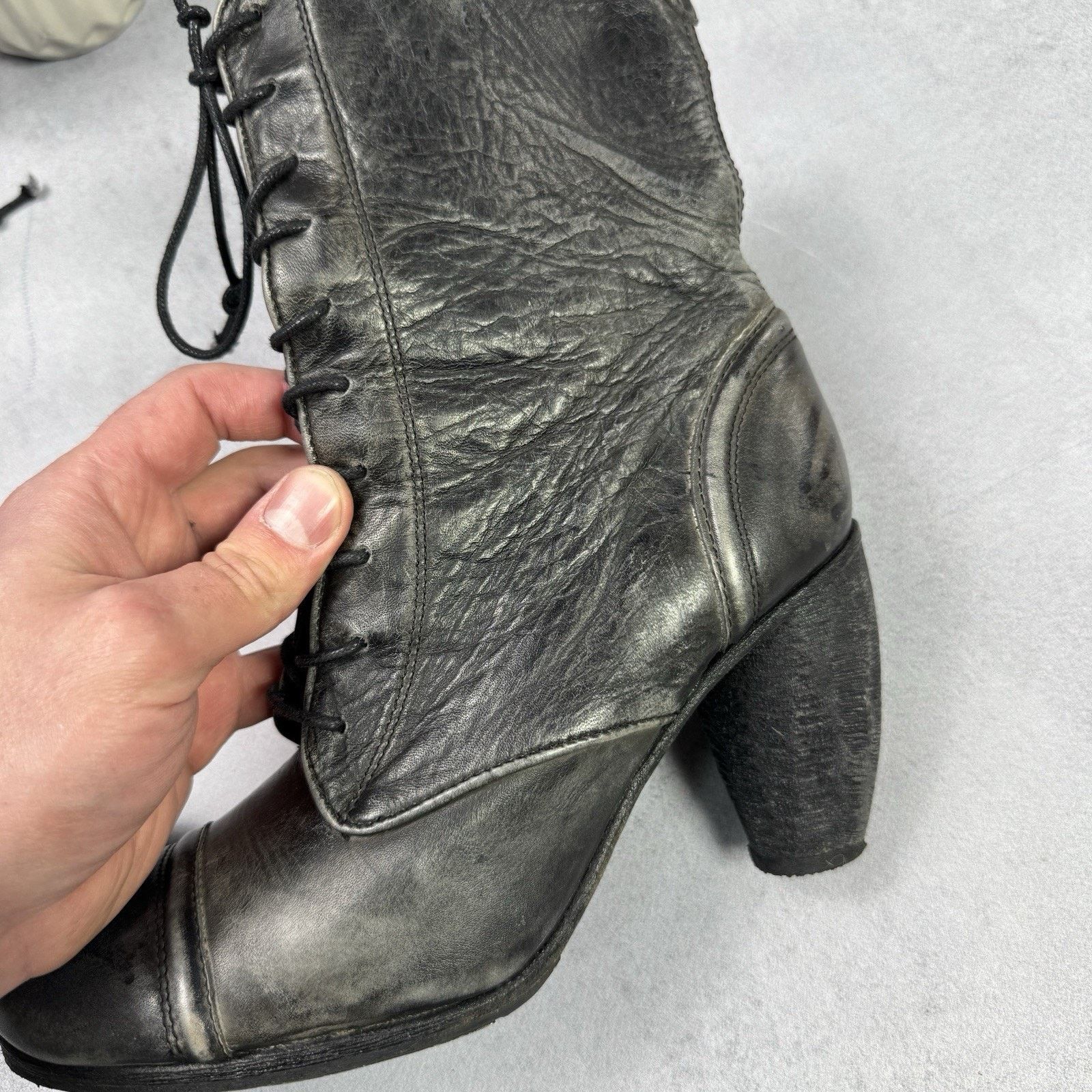 Allsaints All Saints Amarante Heel Distressed Leather Boots 39 US9 Size US 9 / IT 39 - 17 Thumbnail