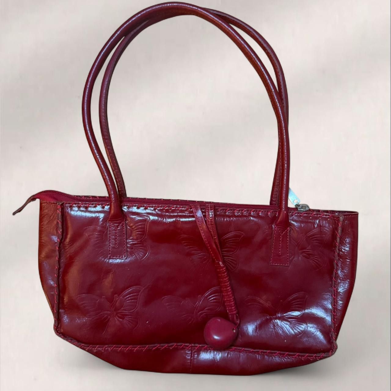 Other Y2k red leather butterfly handbag with adjustable strap Size ONE SIZE - 2 Thumbnail