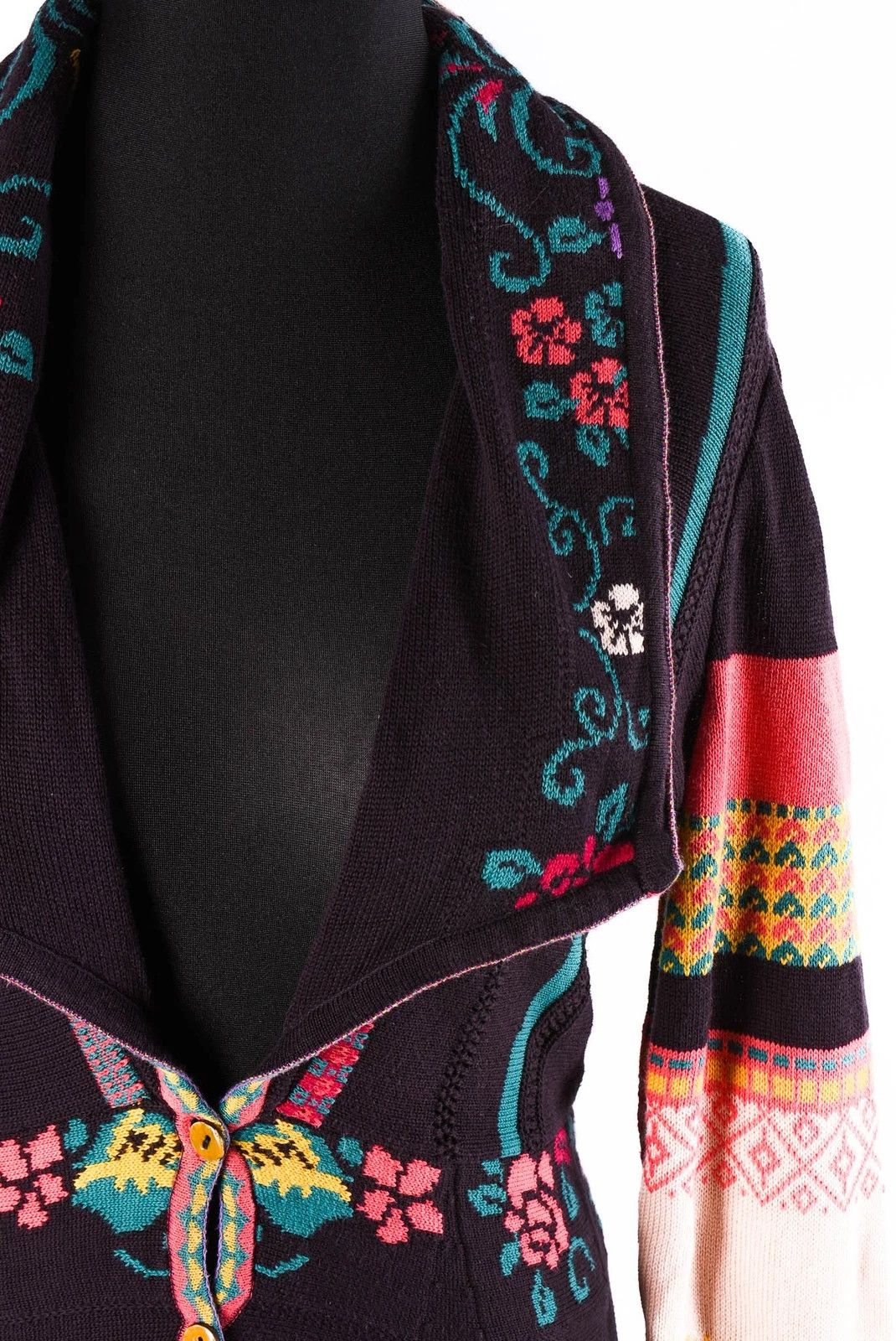 Other Women's IVKO Jacquard Knit Gunta Pattern Jacket Cardigan Size M / US 6-8 / IT 42-44 - 2 Thumbnail