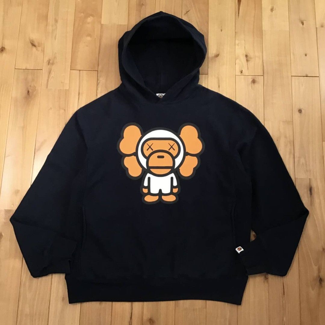 BAPE × KAWS MILO pullover hoodie Navy a bathing ape NIGO