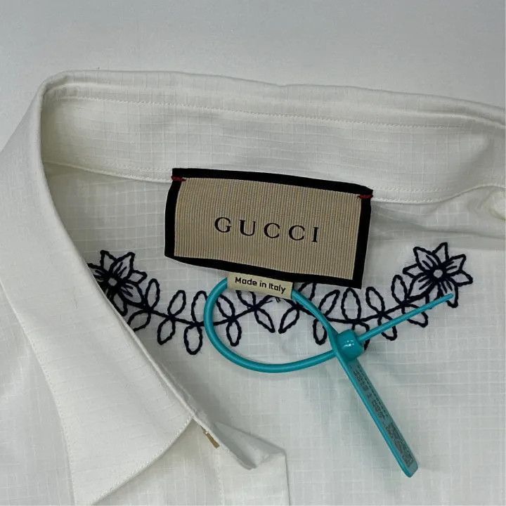 Gucci Gucci Gucci Animal Pattern Embroidered Short Sleeve Shirt Size US M / EU 48-50 / 2 - 2 Thumbnail