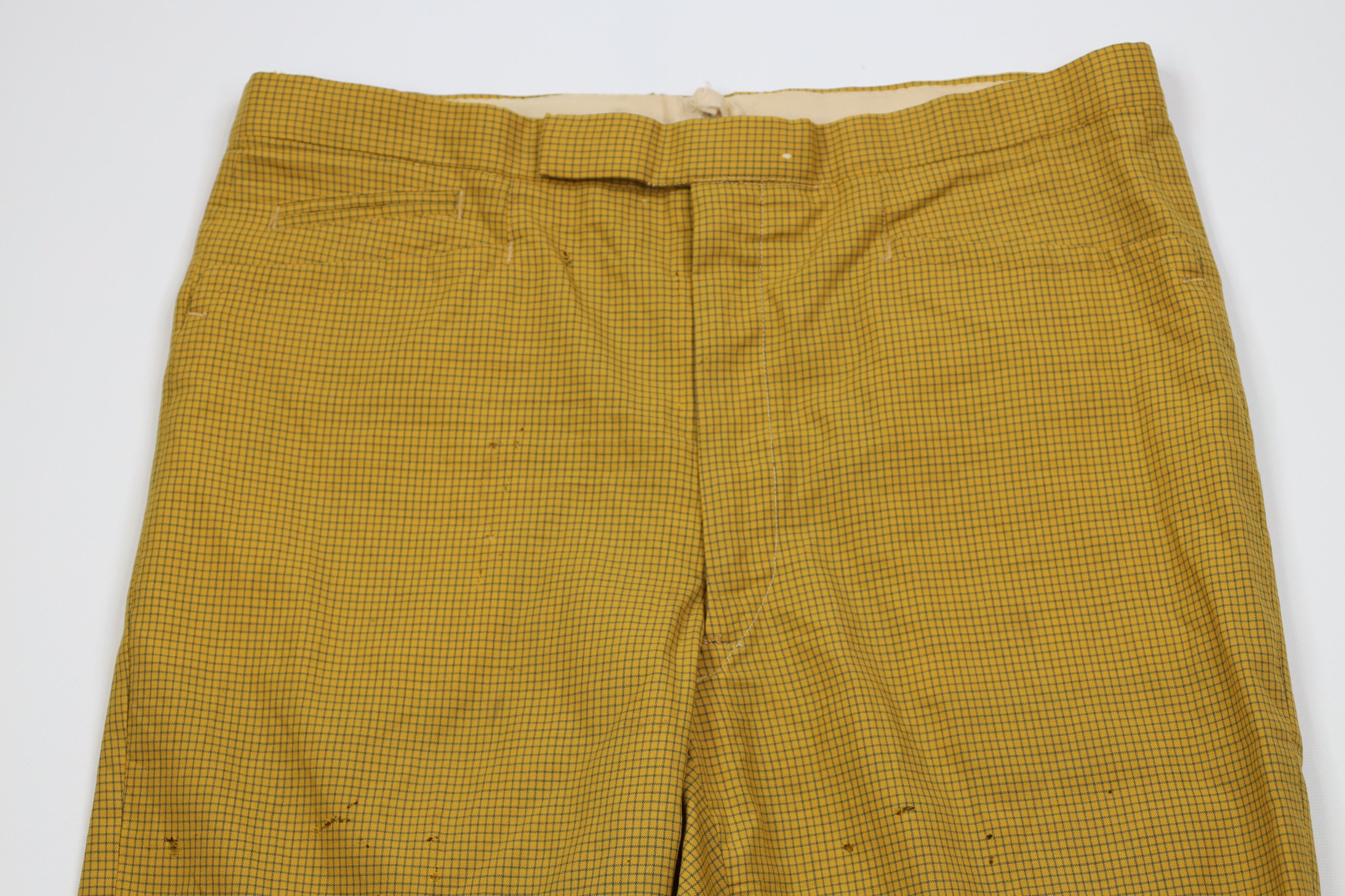 Vintage Vintage 50s Streetwear Wool Chino Pants Yellow Plaid USA Size US 34 / EU 50 - 2 Thumbnail